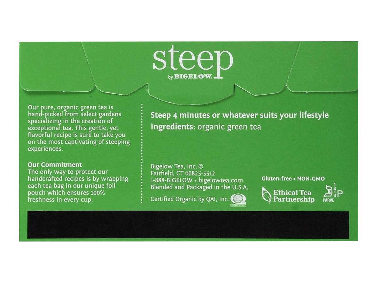 Steep Green Tea Bags, 20/Box