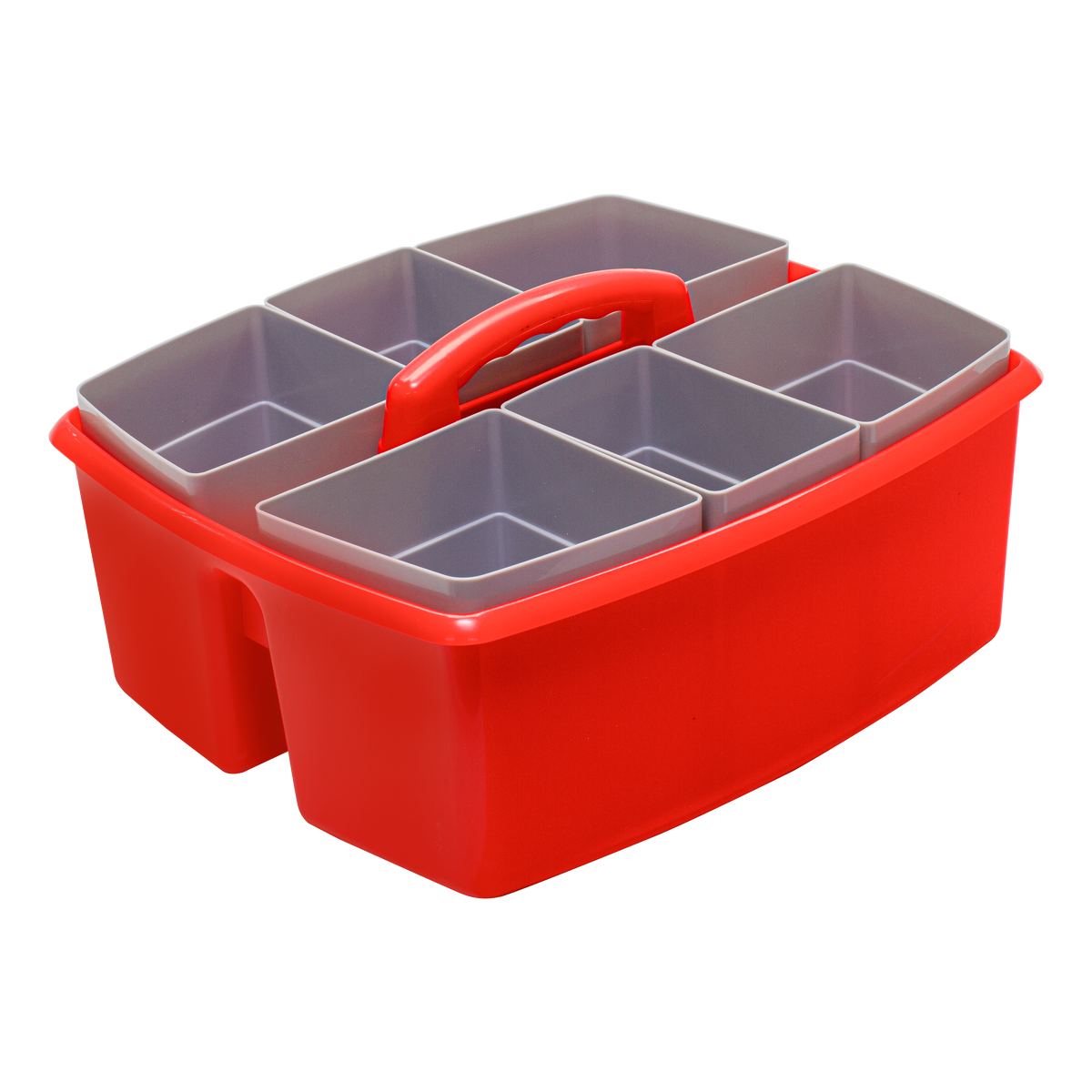 Storex Large Caddy with Sorting Cups, Red, 2 Pack