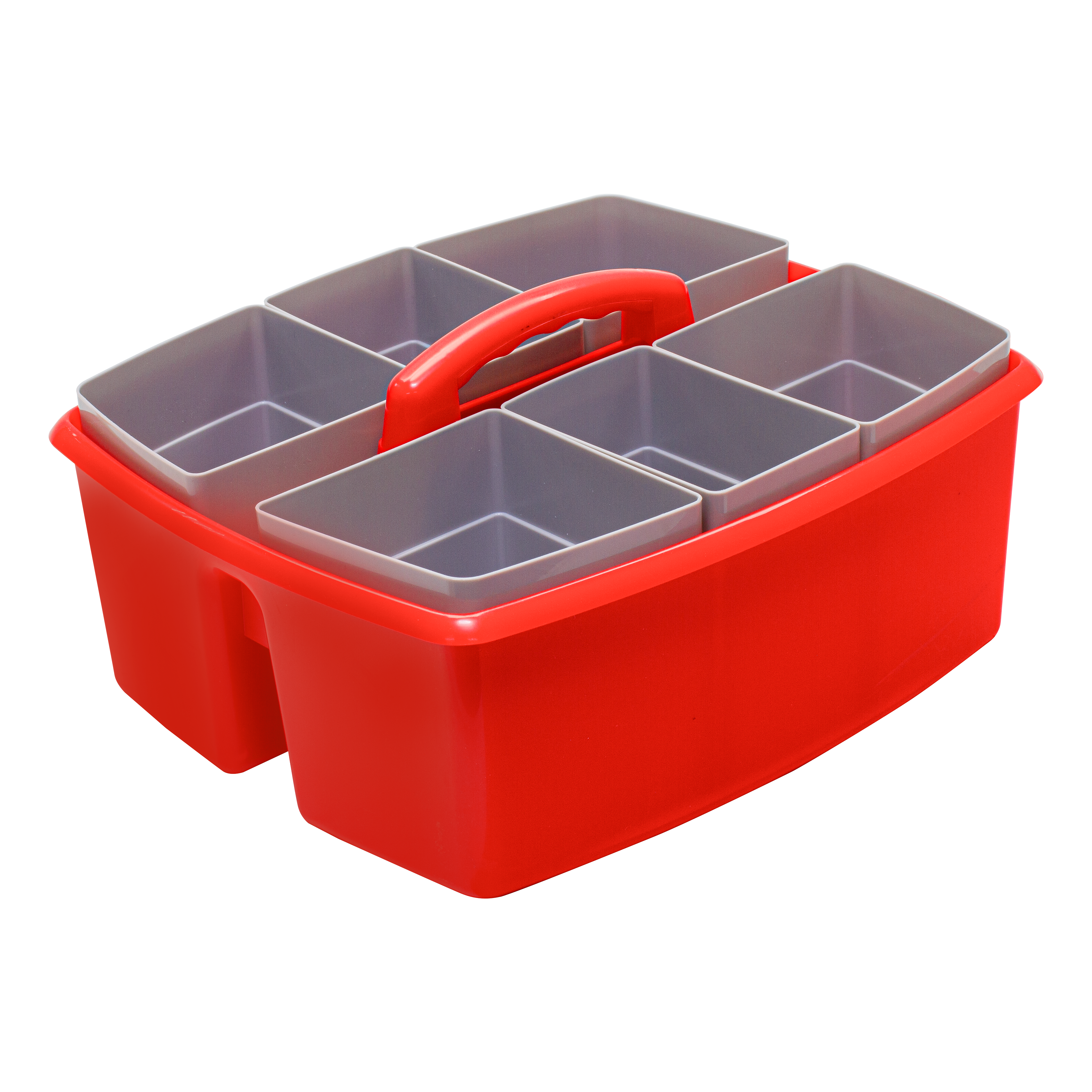 Storex Large Caddy with Sorting Cups, Red, 2 Pack