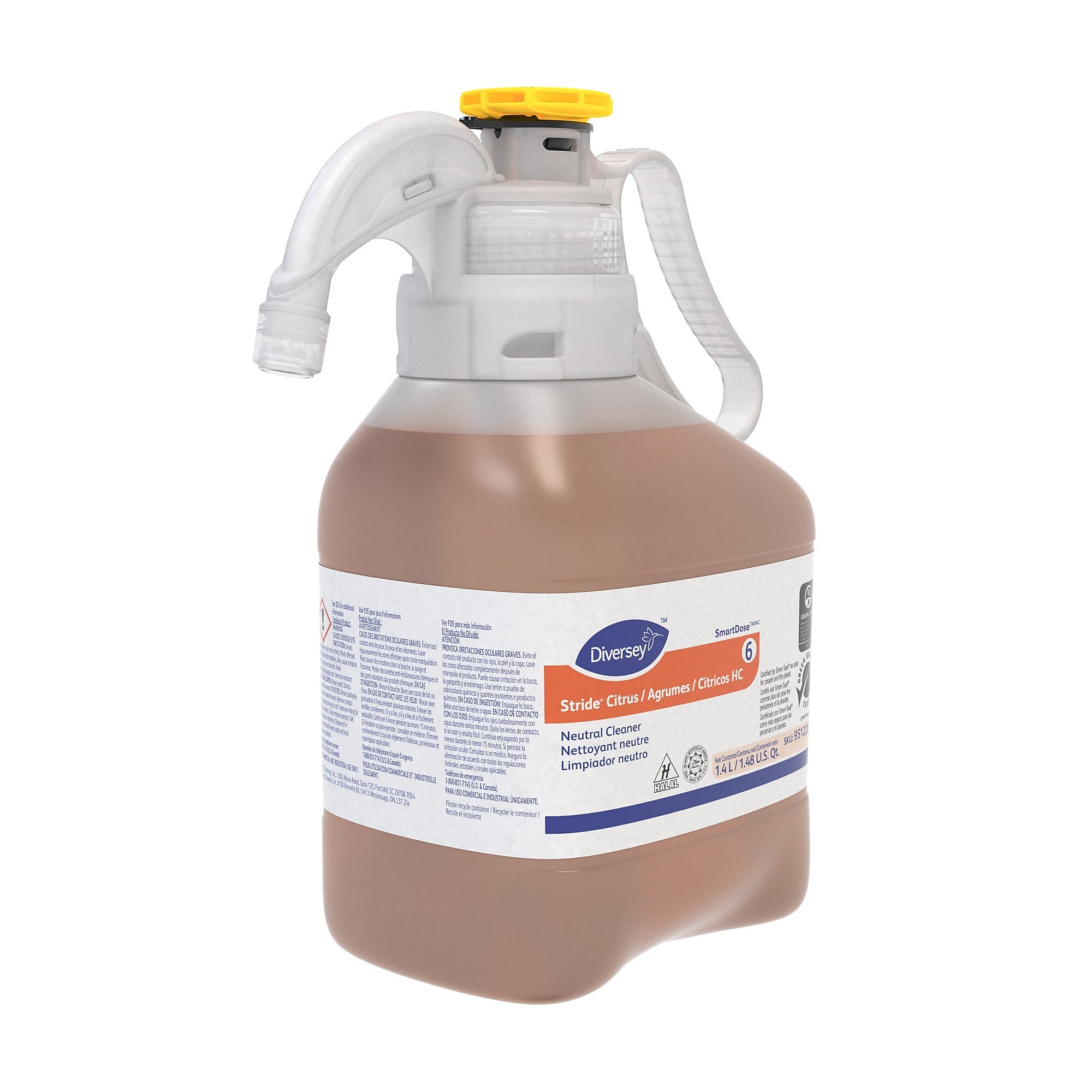 Stride HC 3 Multipurpose Cleaner for Diversey SmartDose, Citrus Scent, 1400.6 mL