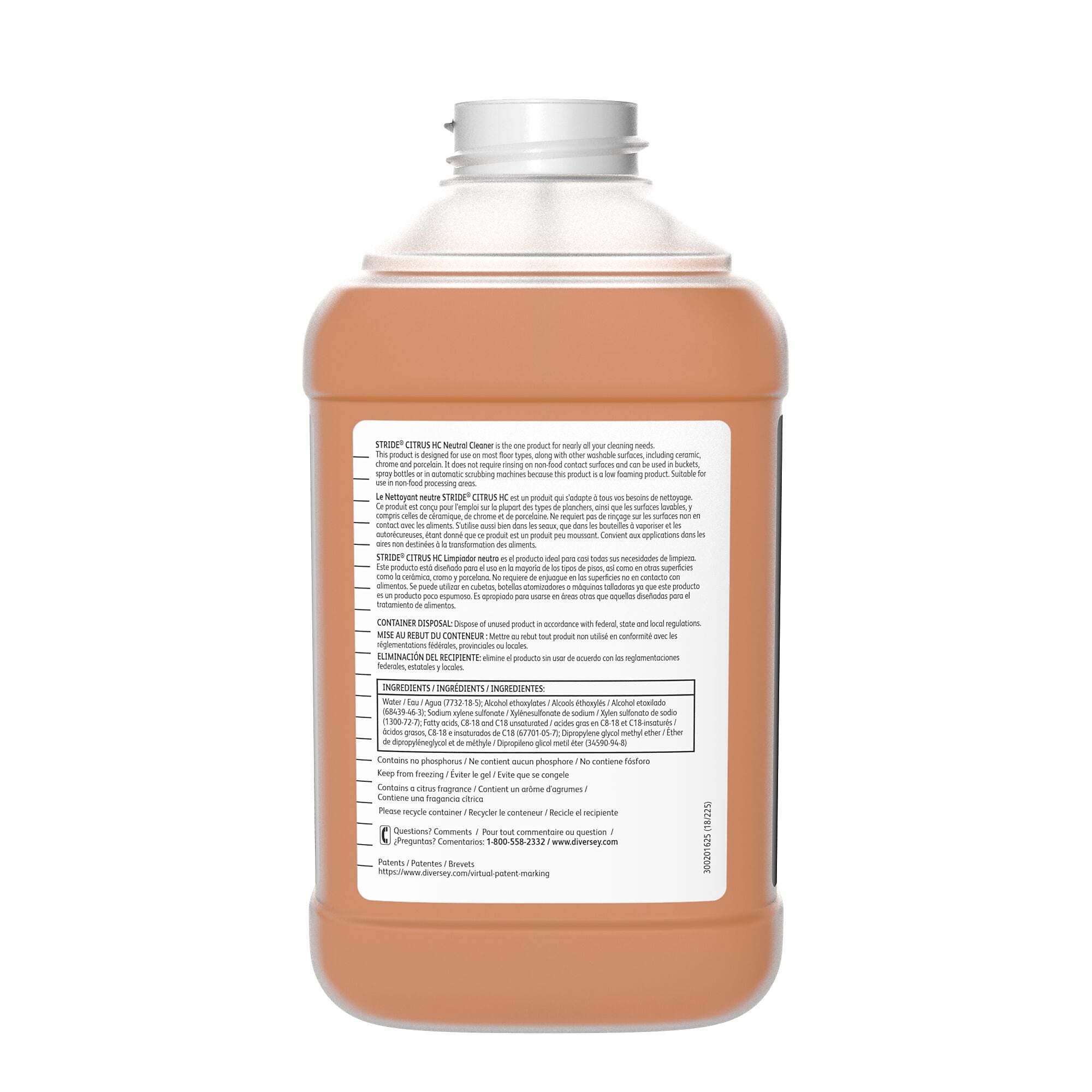Stride HC Multipurpose Cleaner for Diversey J-Fill, Citrus, 2.5 L, 2/Carton
