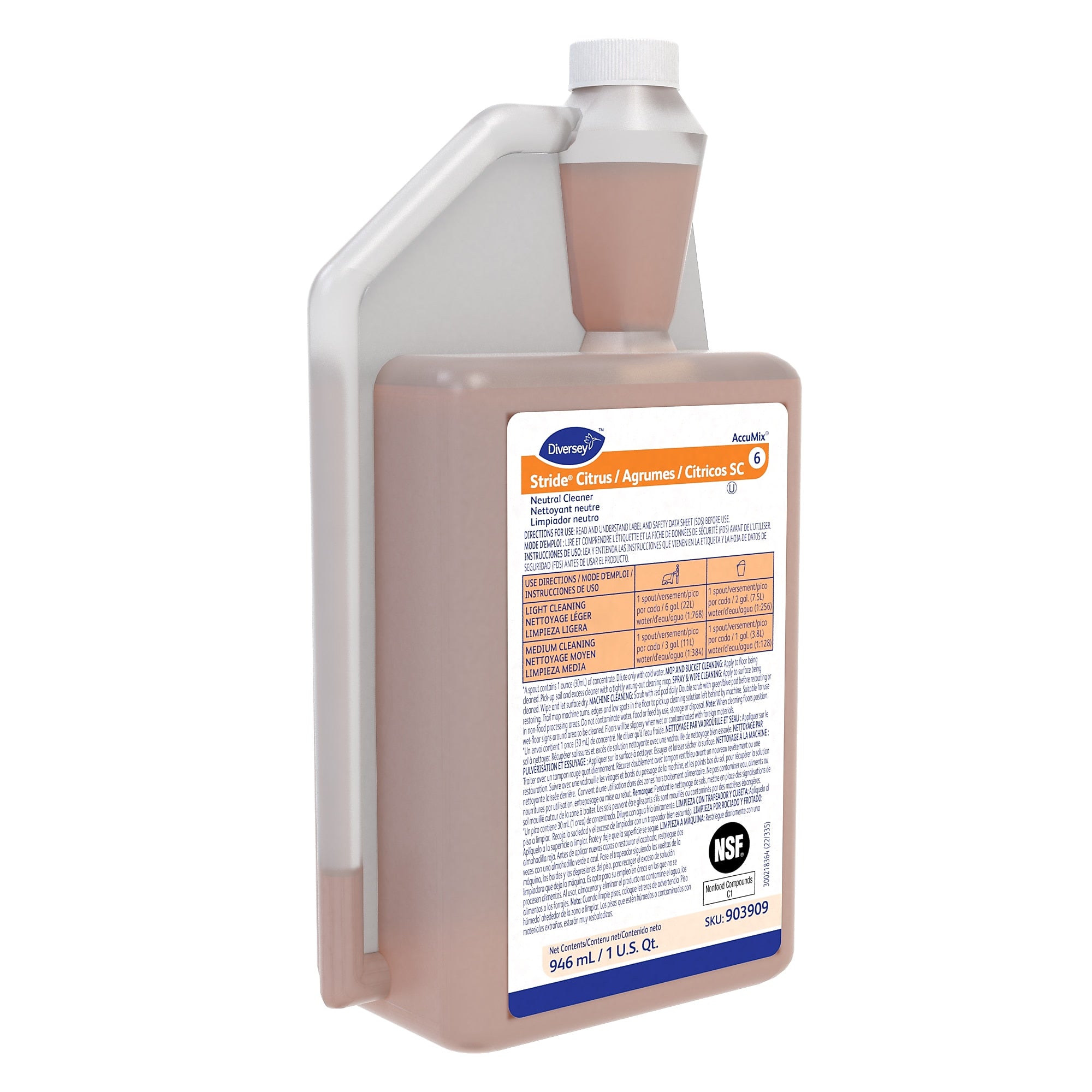 Stride SC 3 Multipurpose Cleaner for Diversey Accumix, Citrus, 946 mL, 6/Carton