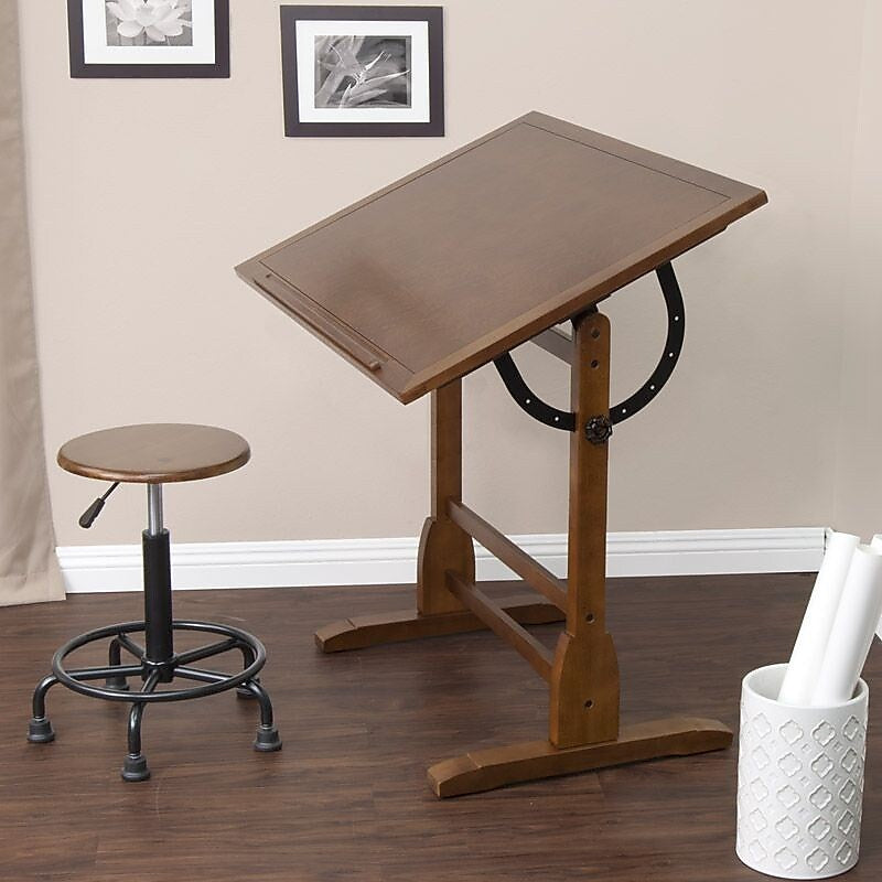 Studio Designs Solid Hard Wood Vintage Drafting Table, 36