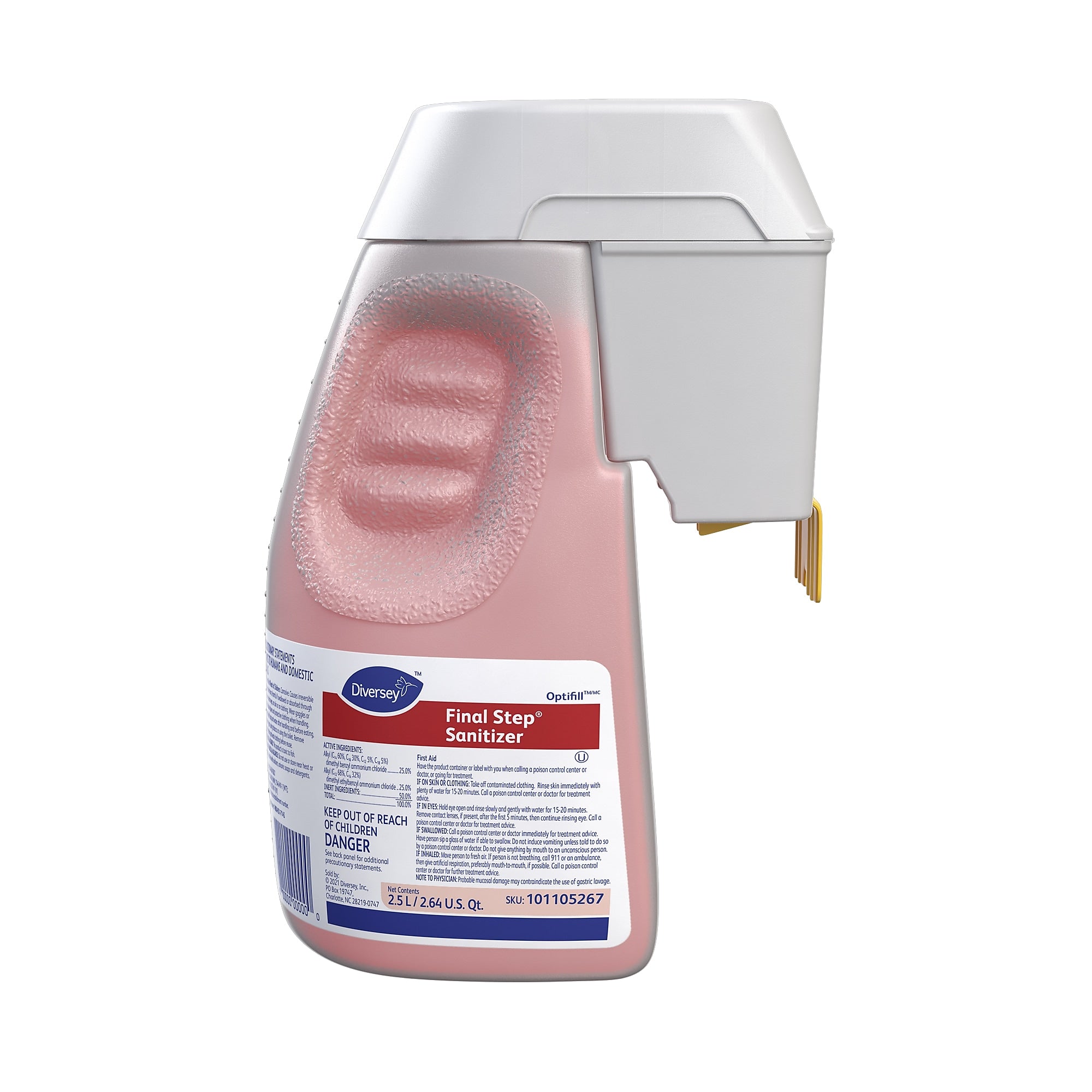 SUMA Final Step Sanitizer Disinfectant for Diversey Optifill, Quaternary Scent, 84.5oz.