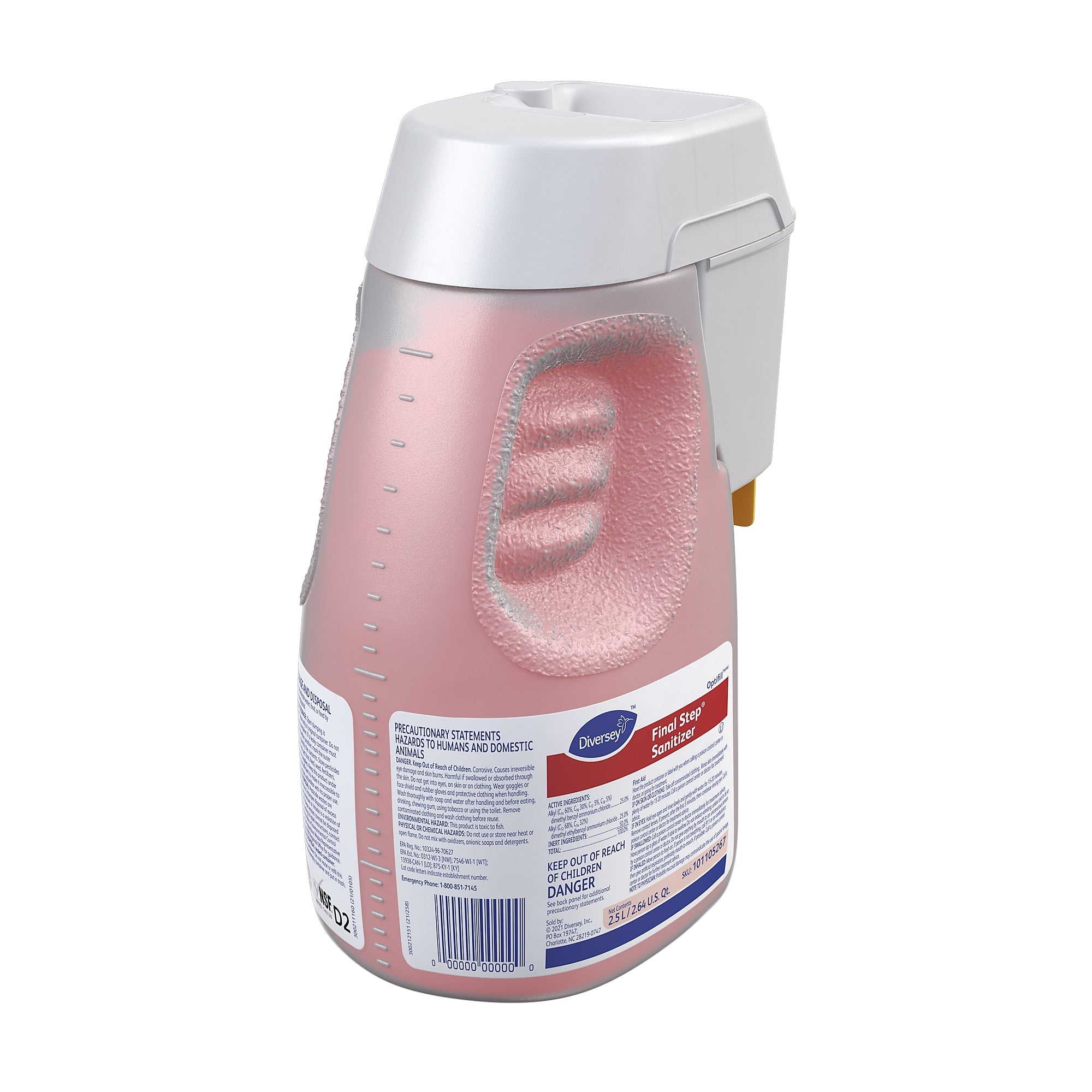 SUMA Final Step Sanitizer Disinfectant for Diversey Optifill, Quaternary Scent, 84.5oz.