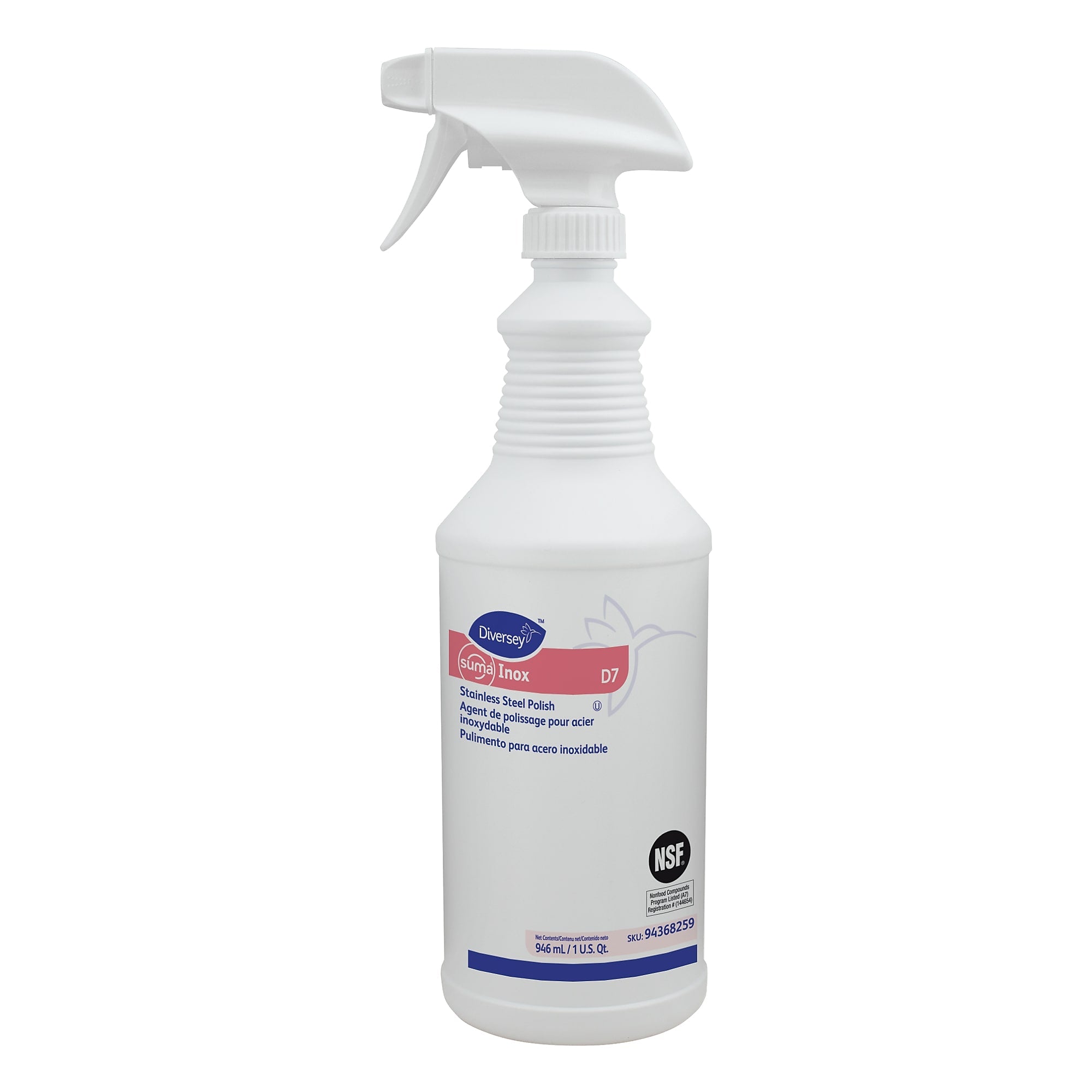 SUMA Inox D7 Stainless Steel and Metal Cleaner, Hydrocarbon Scent, 32 oz.