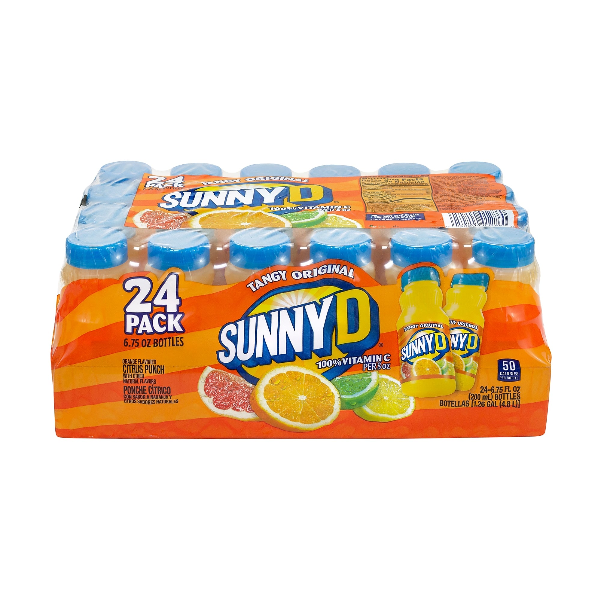 Sunny Delight Tangy Original Orange Flavored Citrus Punch, 6.75 oz., 24/Pack