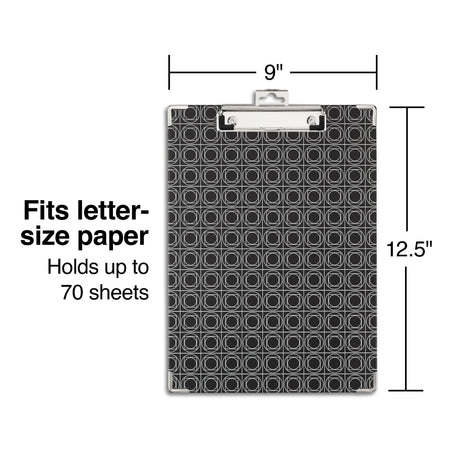 Sustainable Earth by Staples Hardboard Clipboard, Letter Size, Black