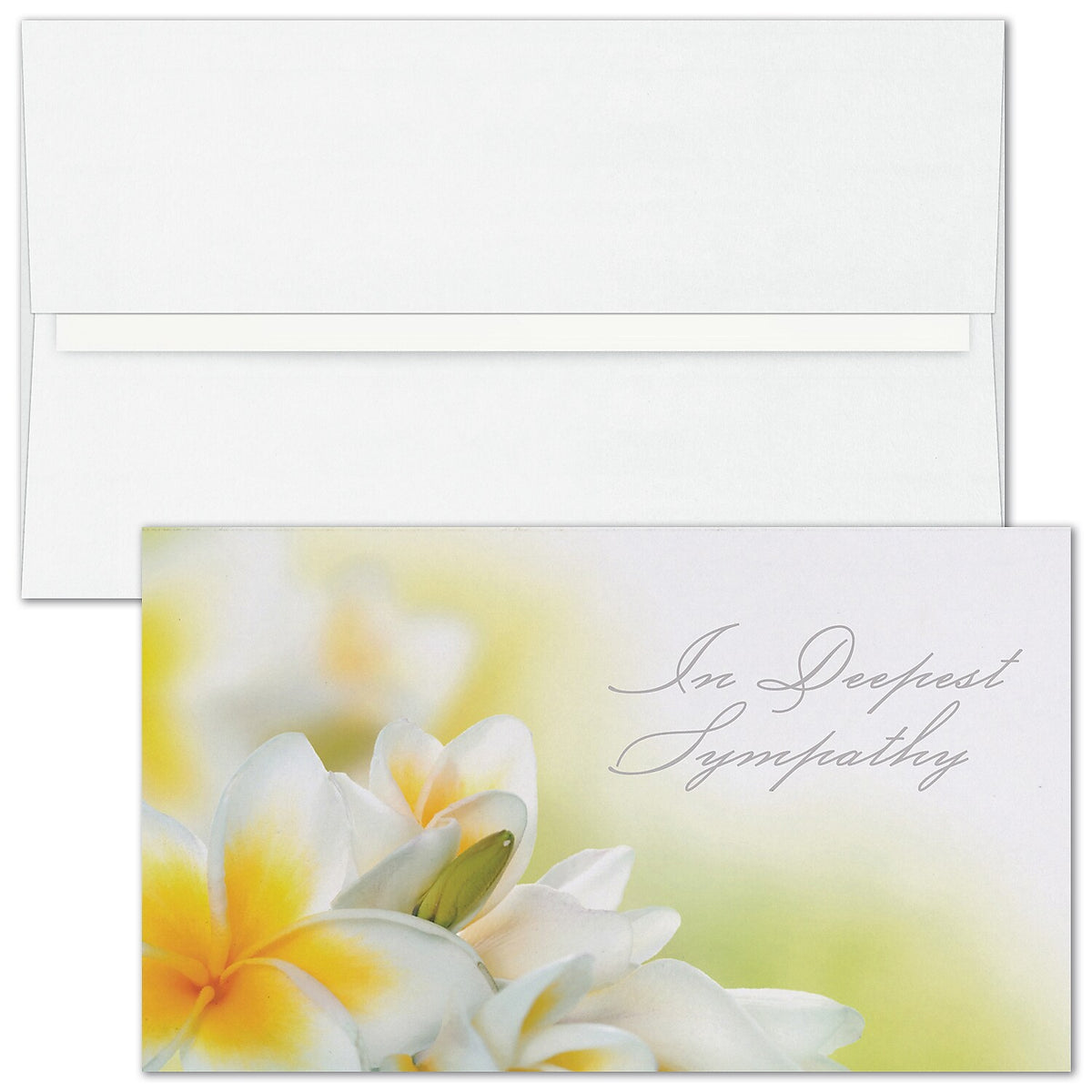 "Sweet Lilies" Sympathy Card w/ Unlined White Envelope, 25/BX