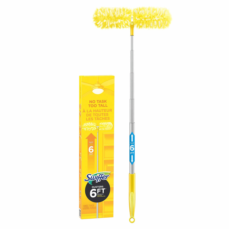 Swiffer 360 Heavy Duty 6 ft. Extendable Starter Dusting Kit, Multicolor