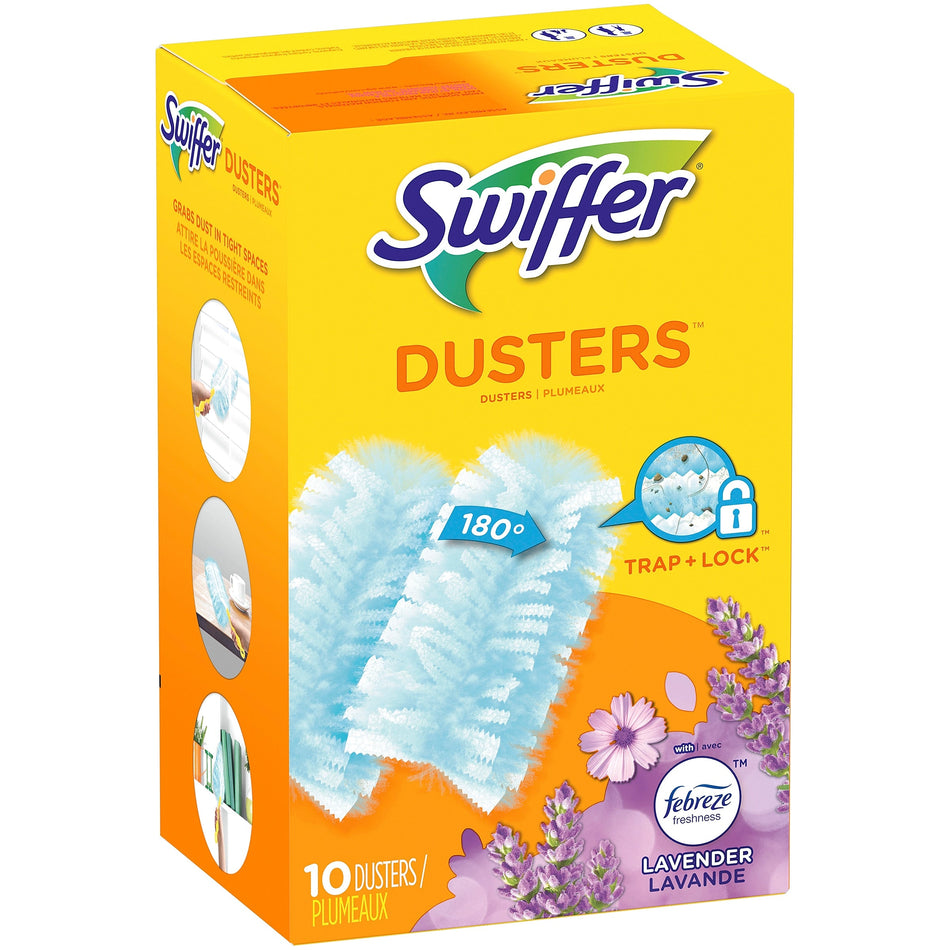 Swiffer Dusters Multi-Surface Synthetic Fiber Refills, Febreze Lavender Scent, Blue, 10/Pack