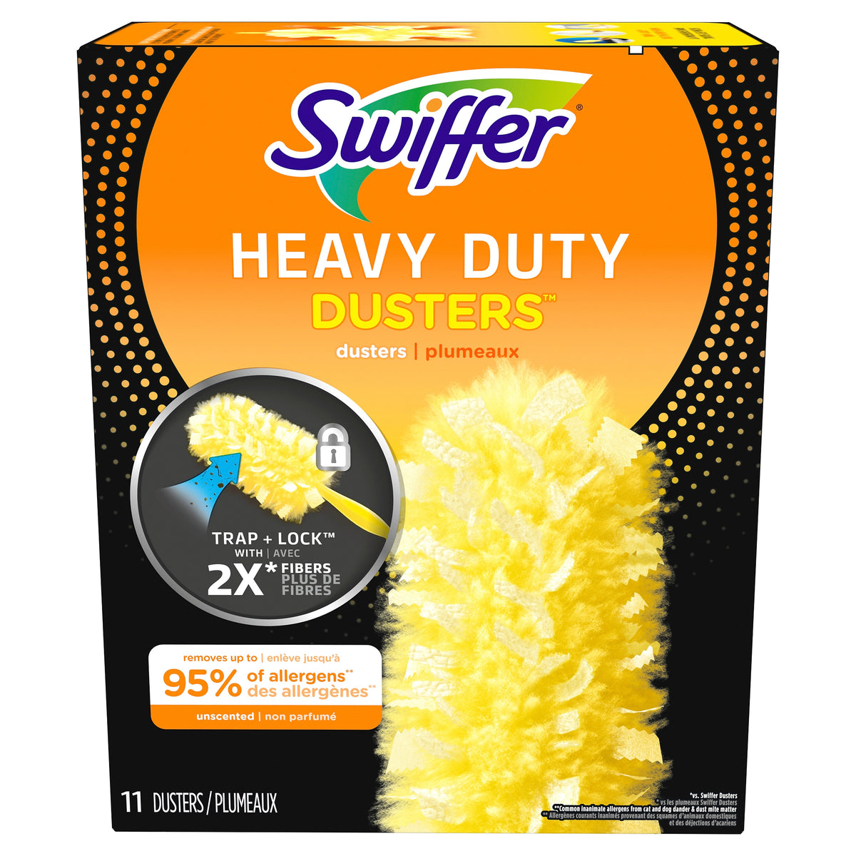 Swiffer Heavy Duty Duster Blend Refills, Yellow, 11/Box