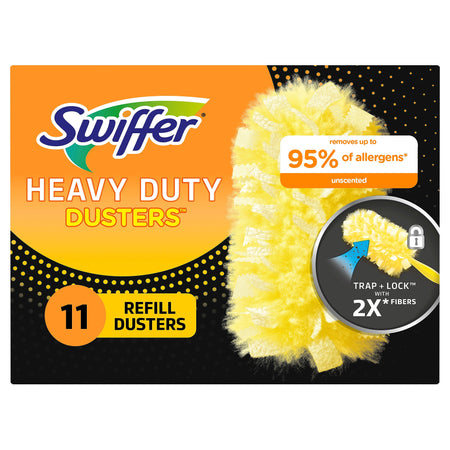 Swiffer Heavy Duty Duster Blend Refills, Yellow, 11/Box