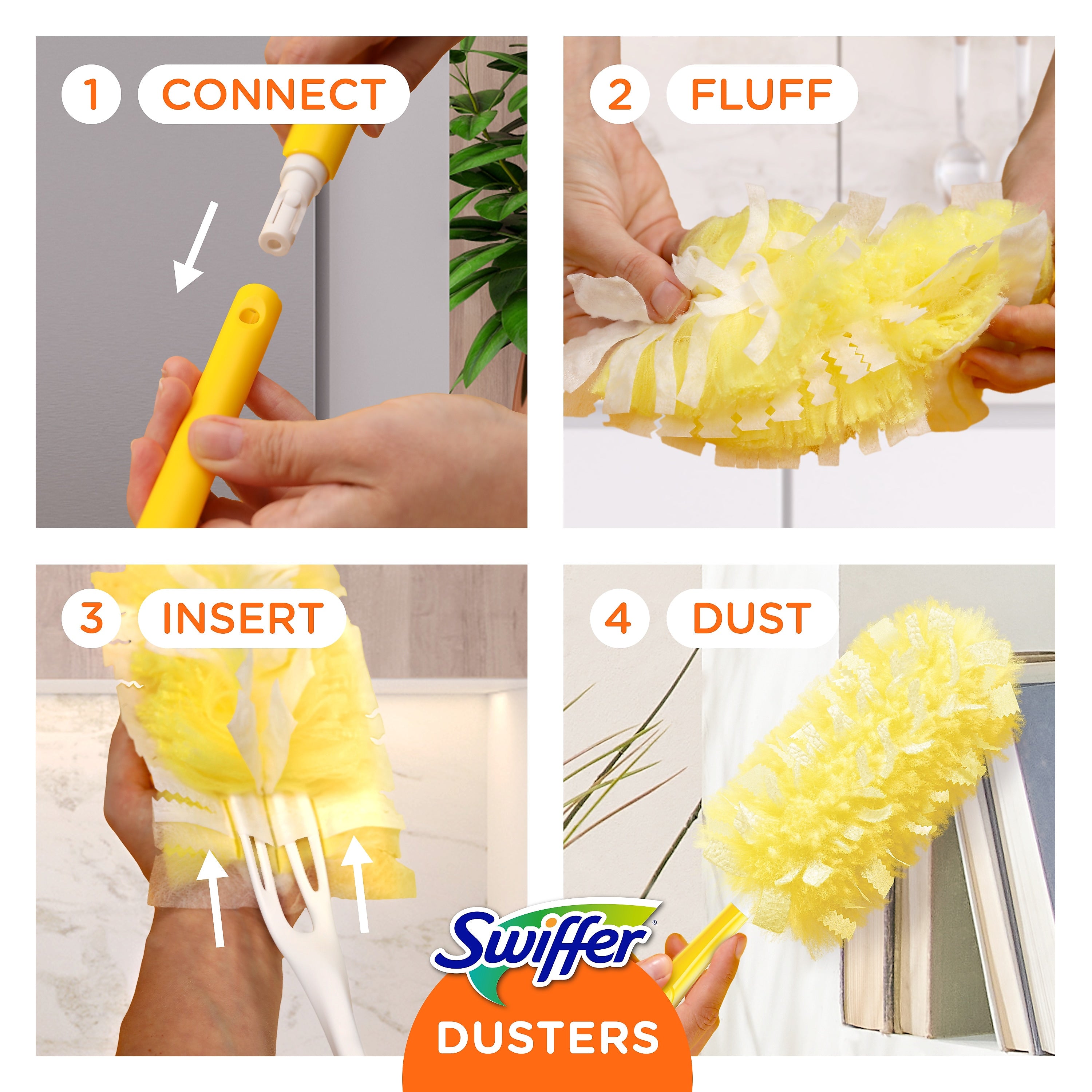 Swiffer Heavy Duty Duster Cloth Refills, Yellow, 6/Pack