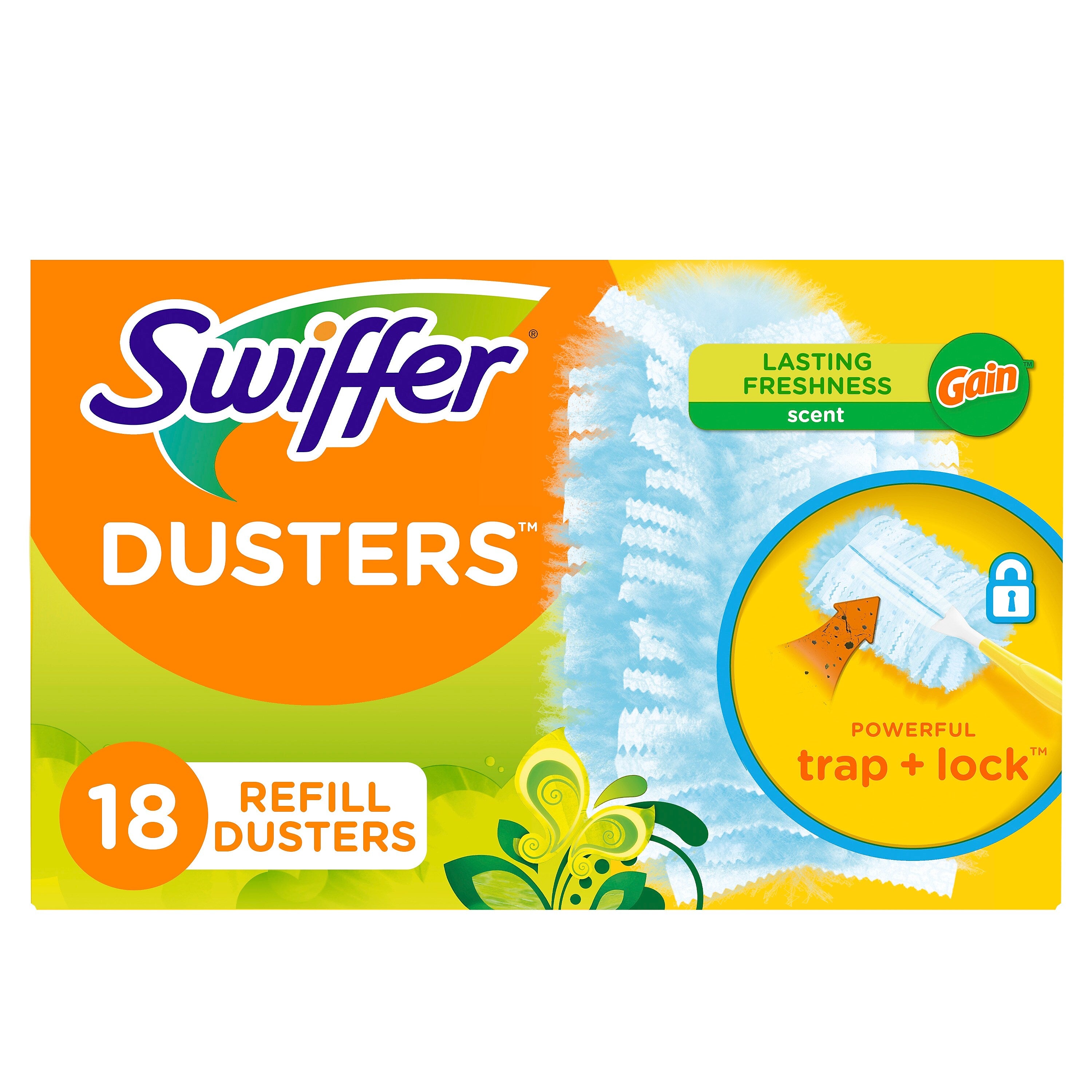 Swiffer Heavy Duty Dusters Refills, Gain, Blue, 18/Pack