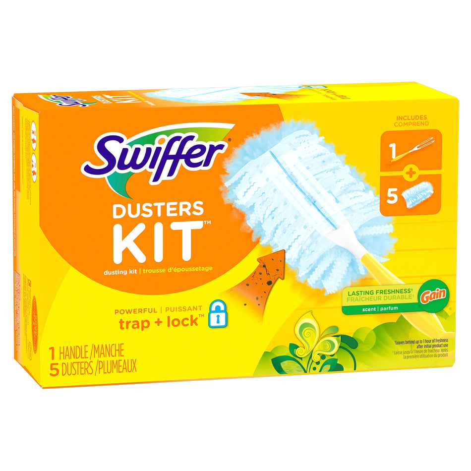 Swiffer Heavy Duty Dusters Starter Kit, Gain, Blue