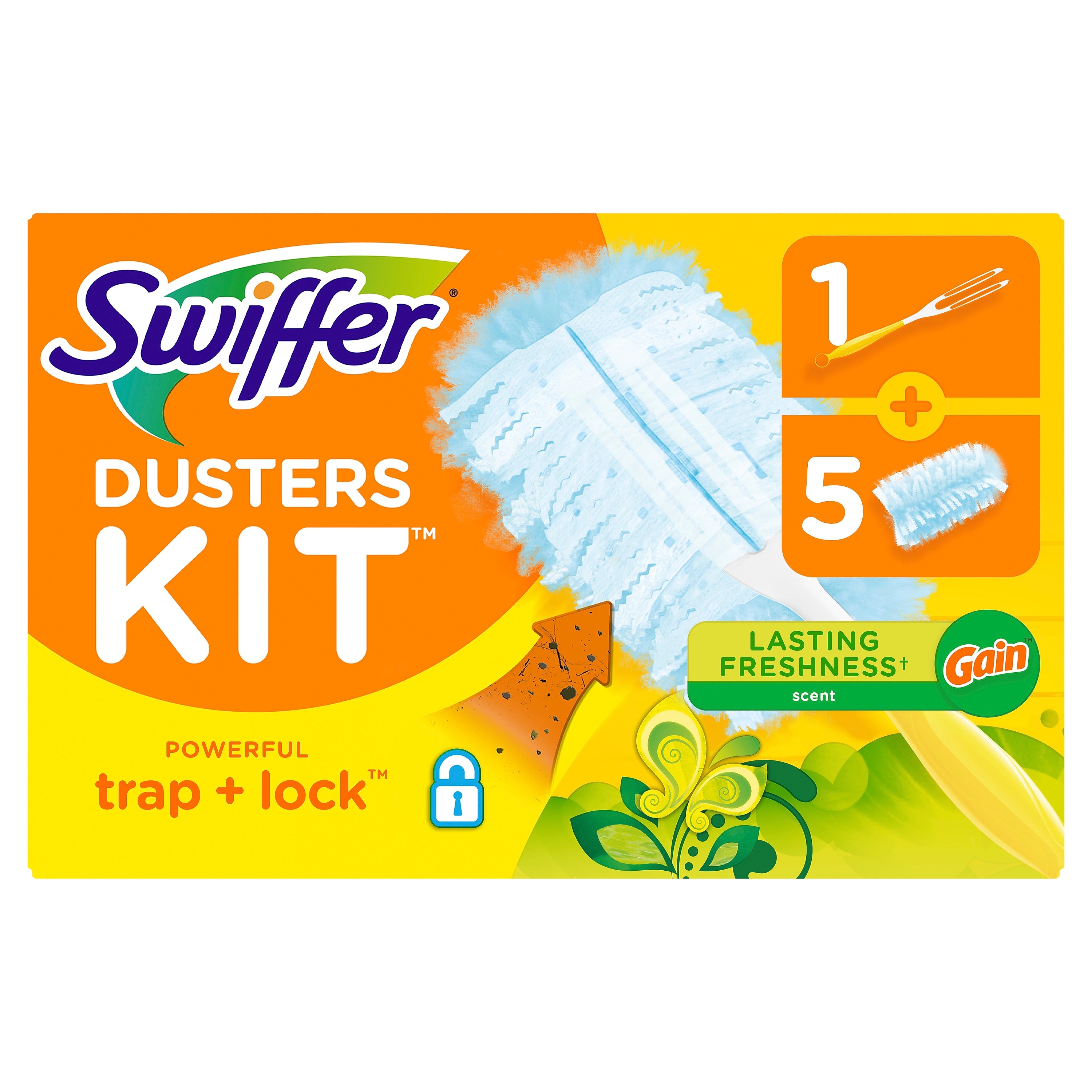 Swiffer Heavy Duty Dusters Starter Kit, Gain, Blue