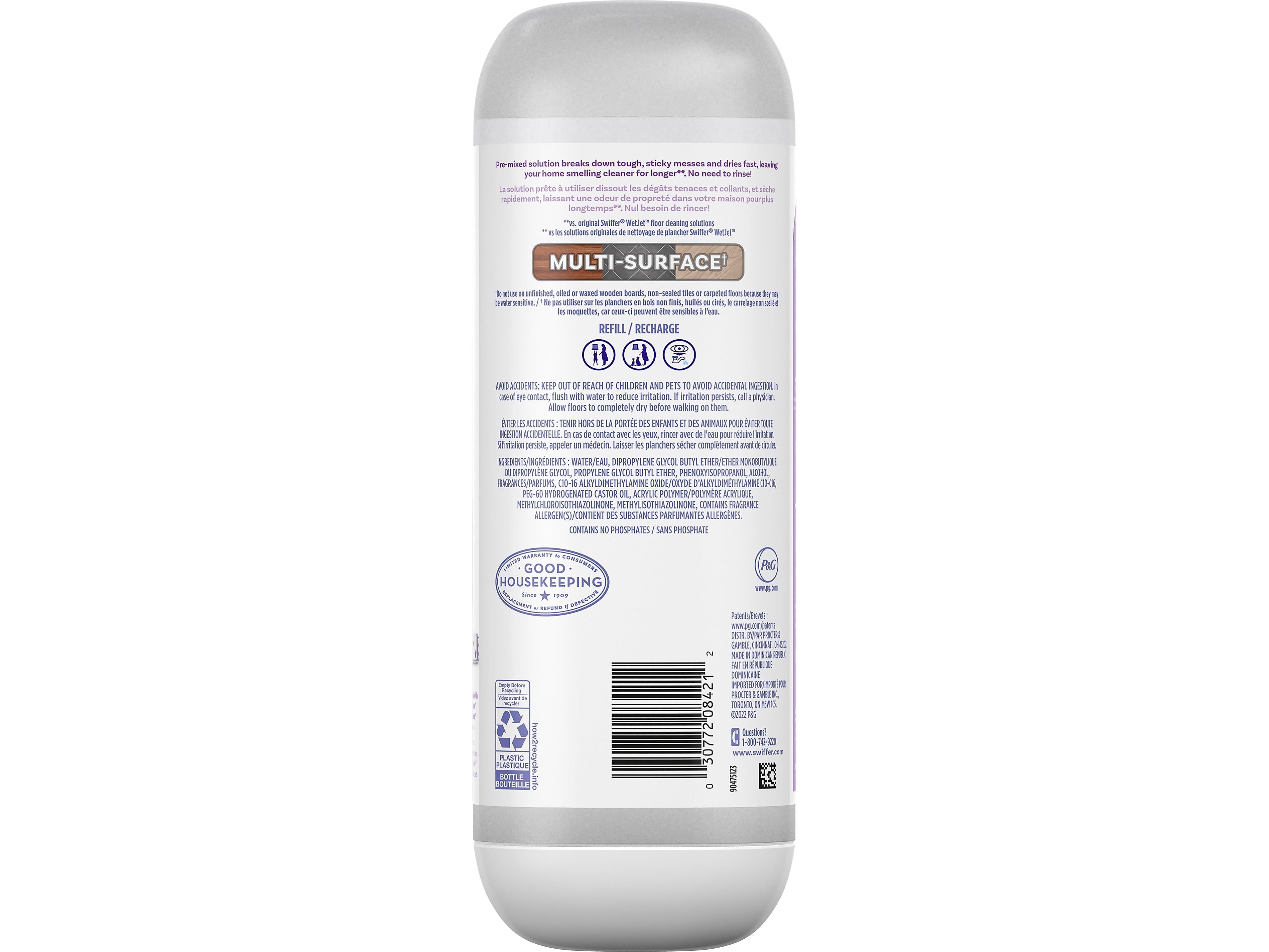 Swiffer PowerMop Deodorizing Floor Cleaner Refill, Lavender Scent, 25.3 Fl. Oz.