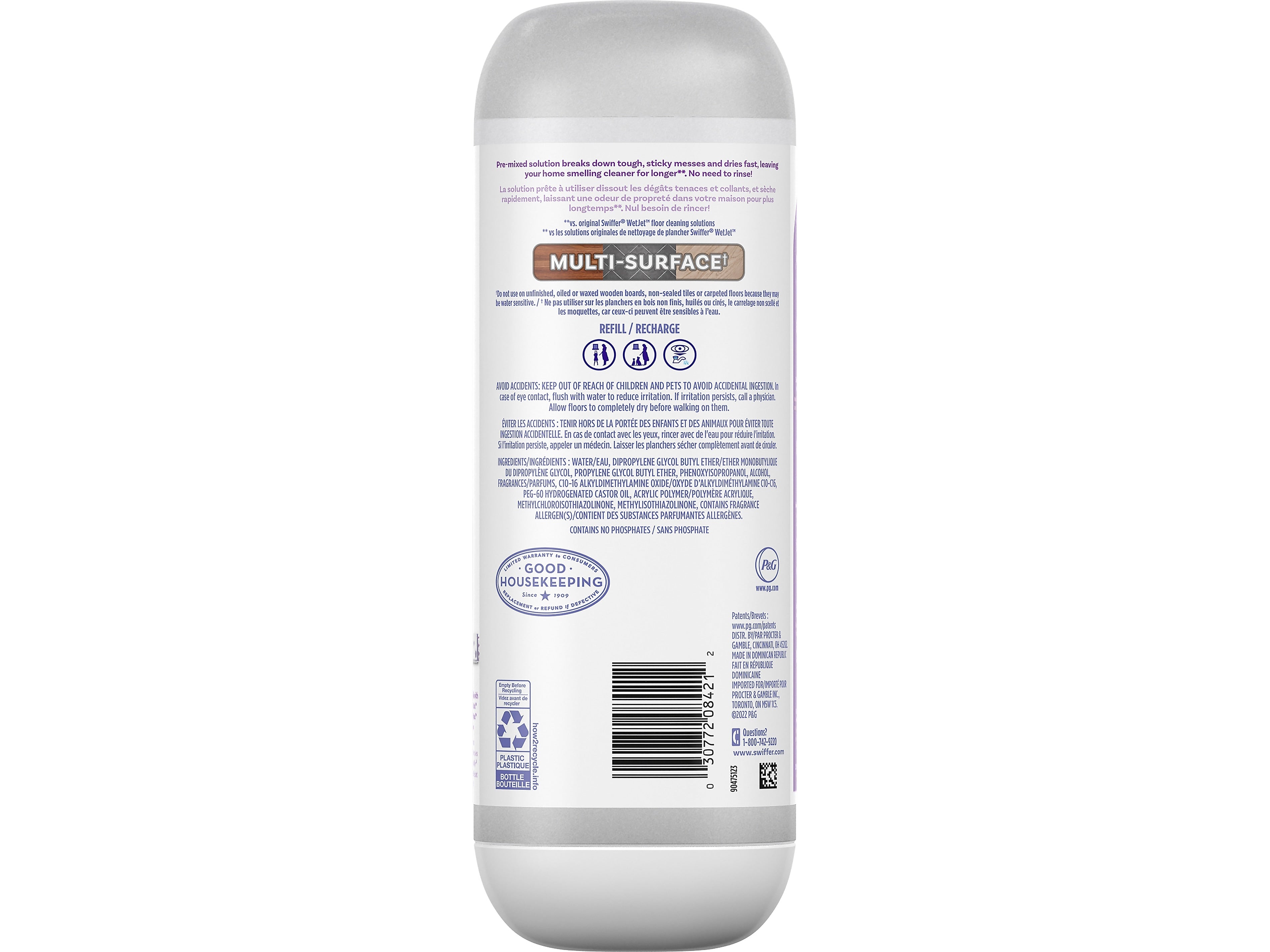 Swiffer PowerMop Deodorizing Floor Cleaner Refill, Lavender Scent, 25.3 Fl. Oz.