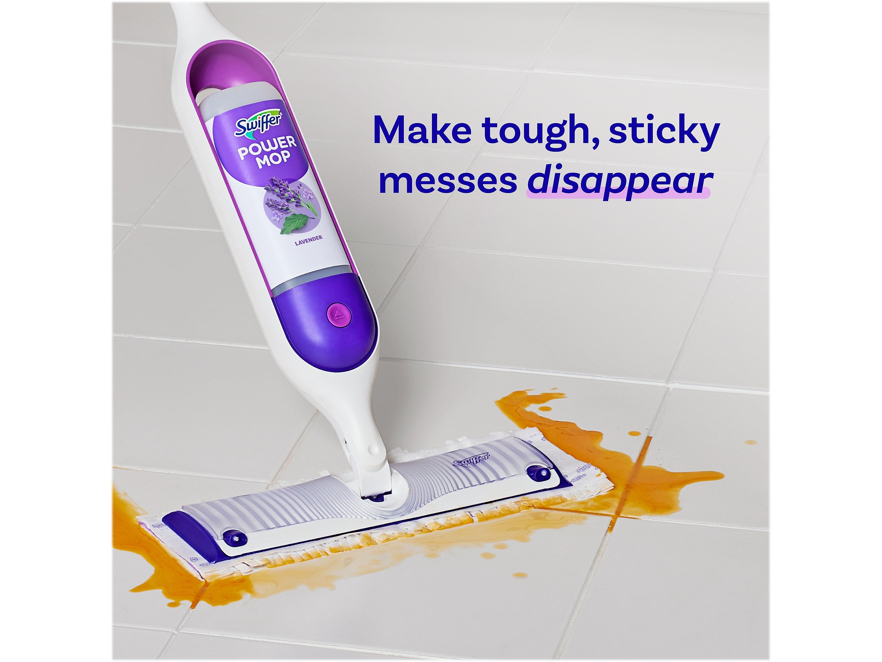 Swiffer PowerMop Deodorizing Floor Cleaner Refill, Lavender Scent, 25.3 Fl. Oz.