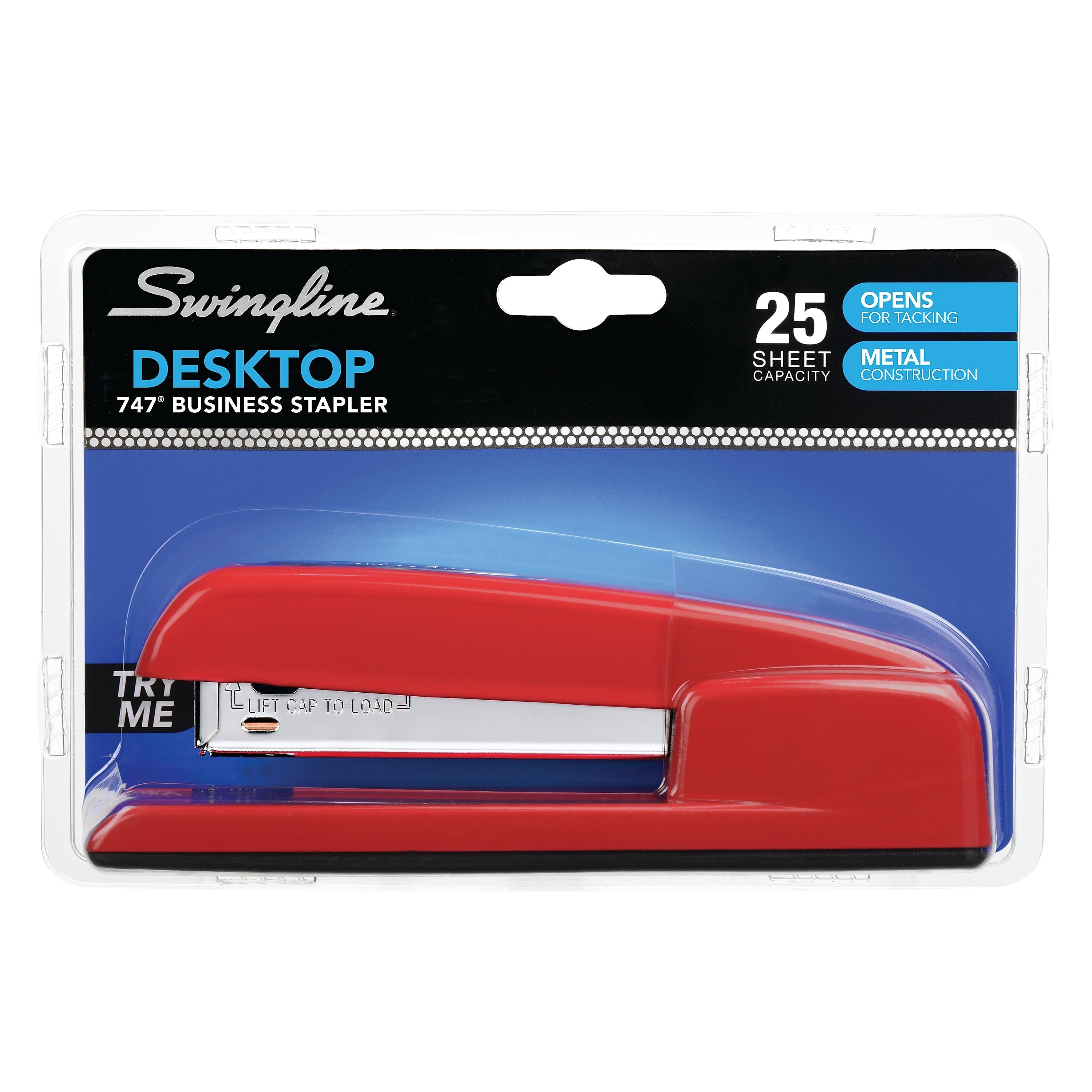 Swingline 747 Desktop Stapler, 30-Sheet Capacity, Staples Included, Red