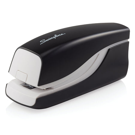 Swingline Breeze Electric Desktop Stapler, 20-Sheet Capacity, Staples Included, Black/White