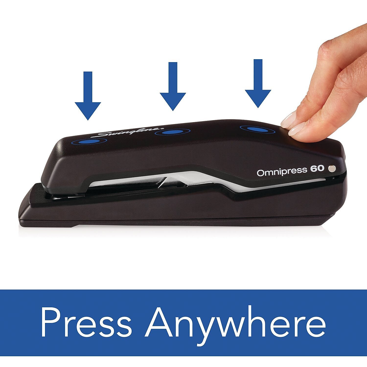 Swingline Desktop Stapler, 60-Sheet Capacity, Staples Included, Black/Grey