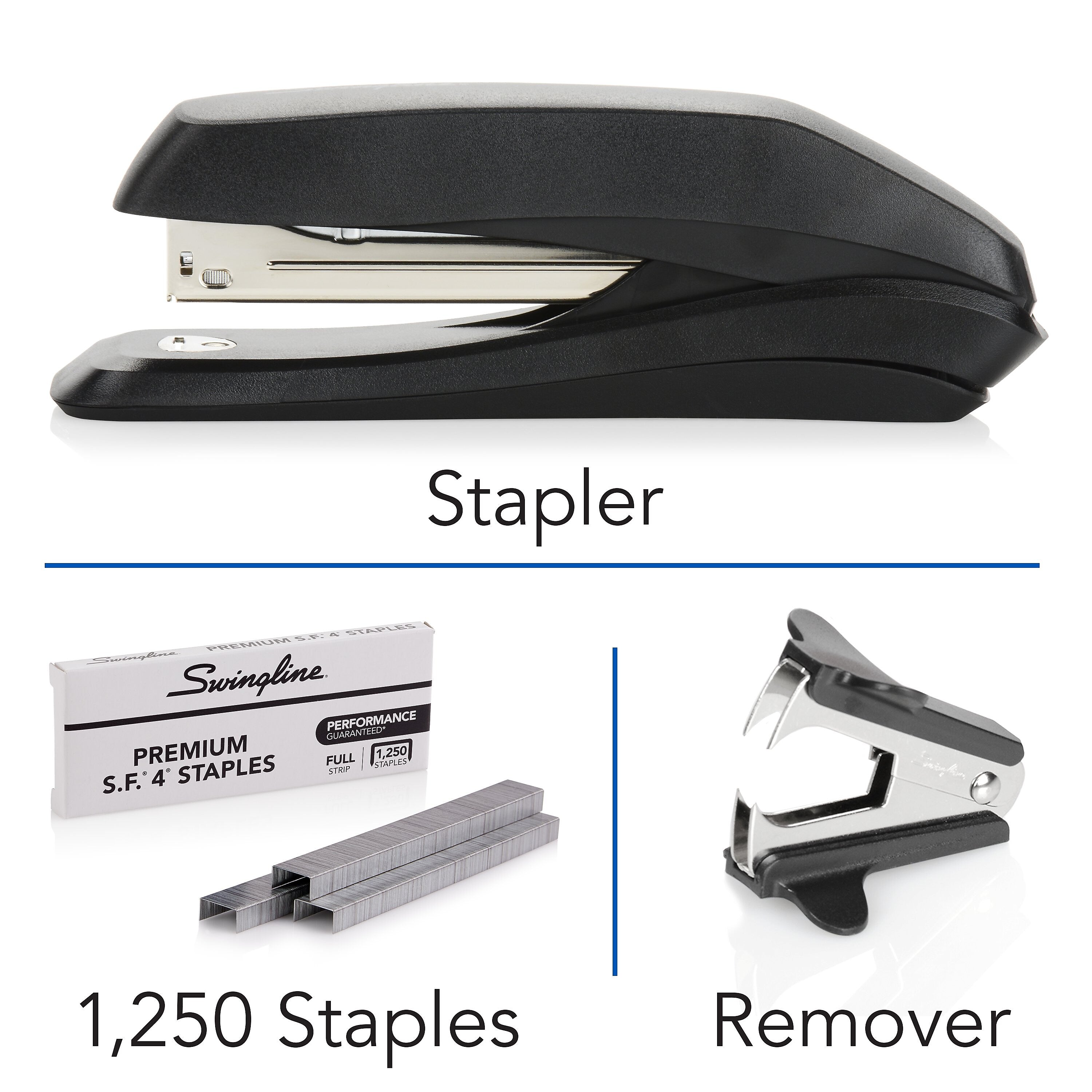 Swingline Eco Friendly Desktop Stapler, 15-Sheet Capacity, Staples Included, Black /Pack