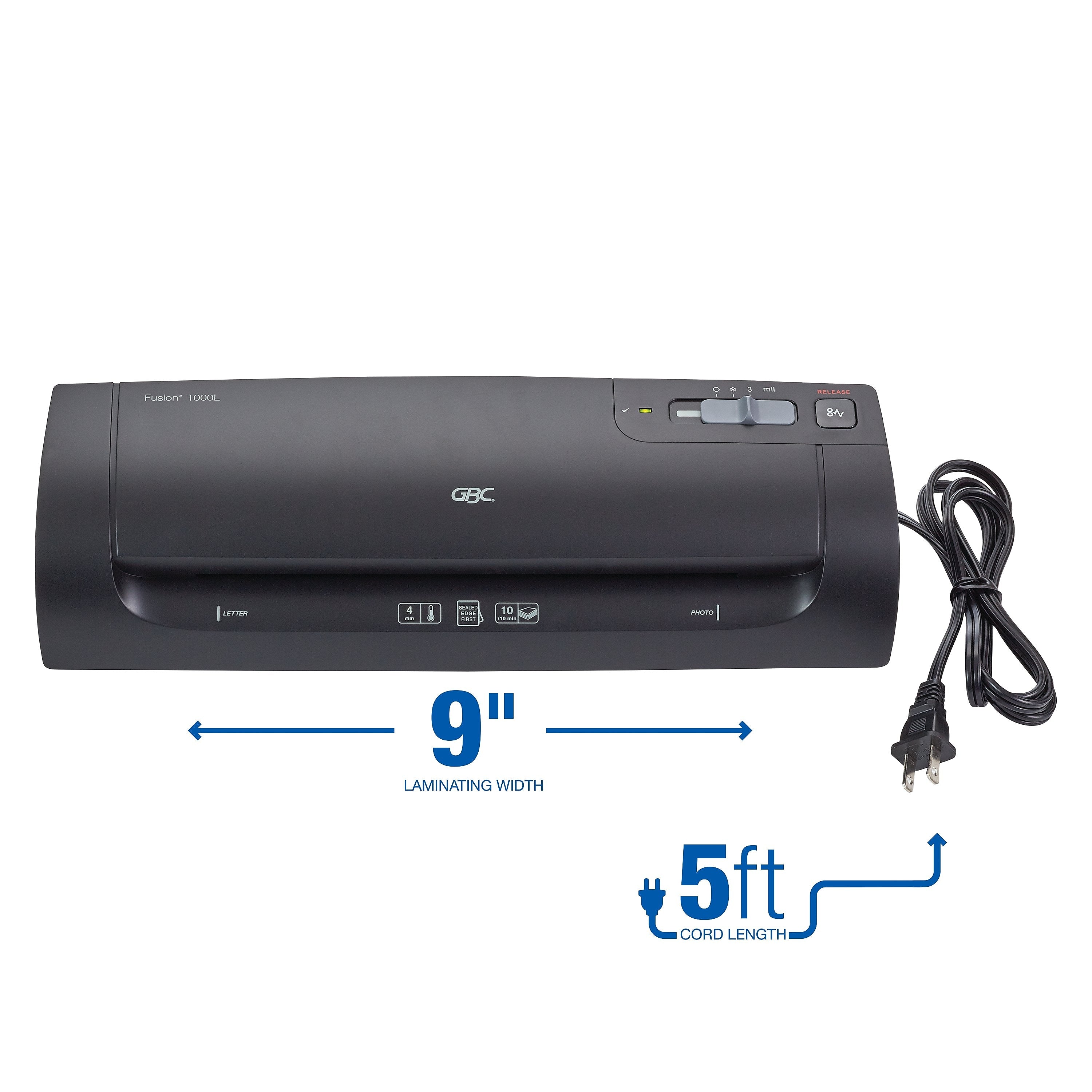 Swingline Fusion 1000L Thermal Laminator, 9" Width, Black