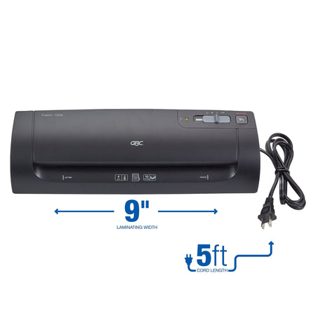 Swingline Fusion 1000L Thermal Laminator, 9" Width, Black