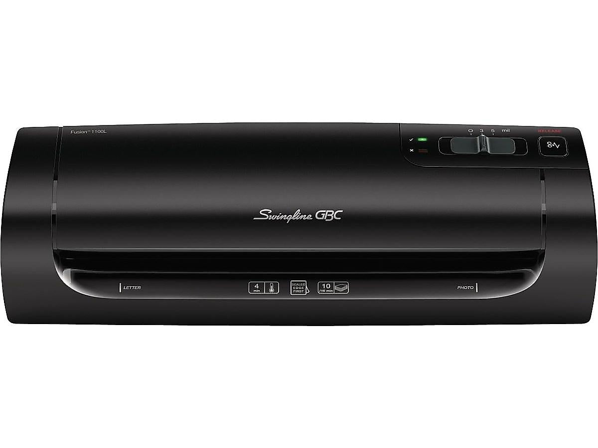 Swingline GBC Fusion 1100L Thermal & Cold Laminator, 9" Width, Black