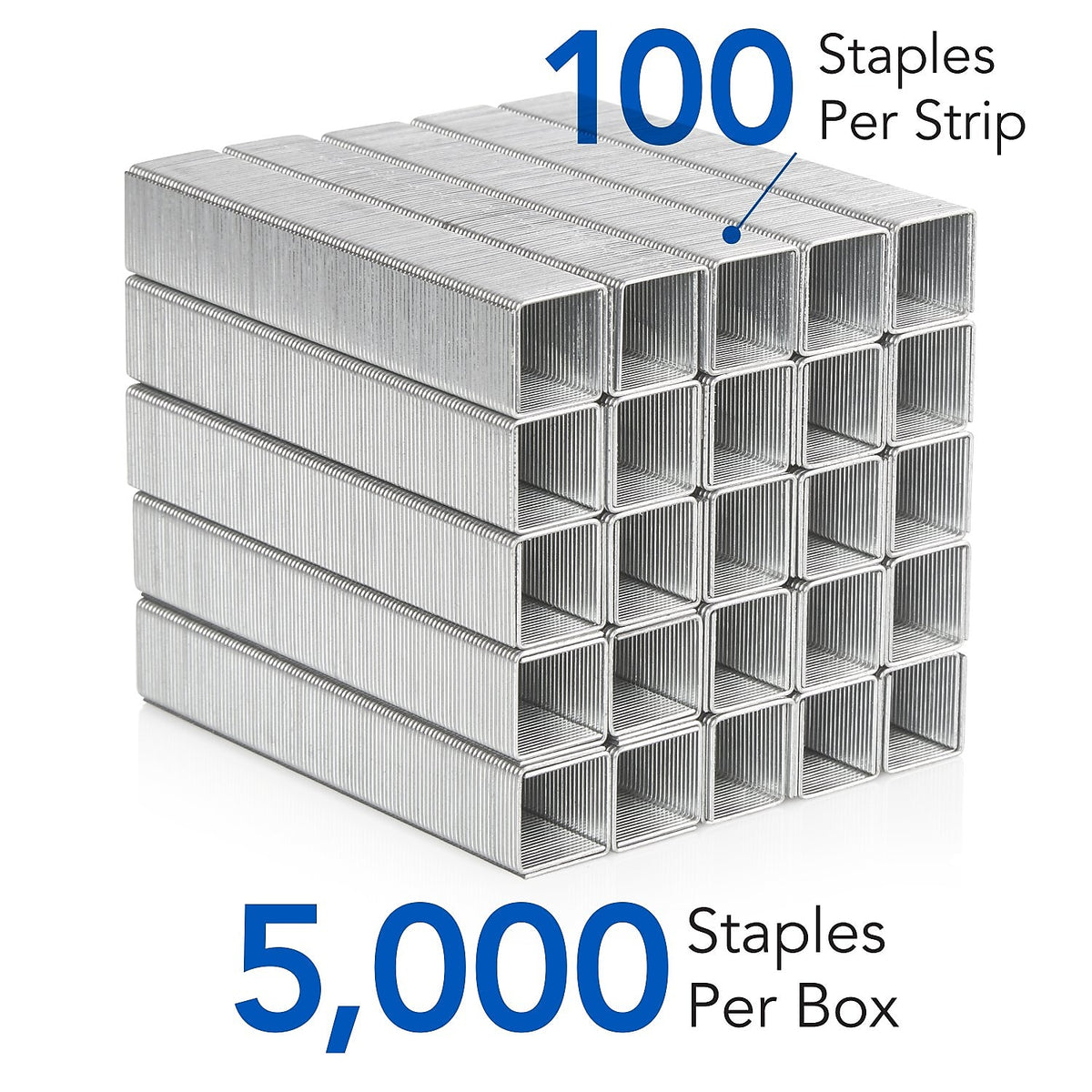 Swingline Heavy Duty 1/2" Length High Capacity Staples, Full Strip, 5000/Box