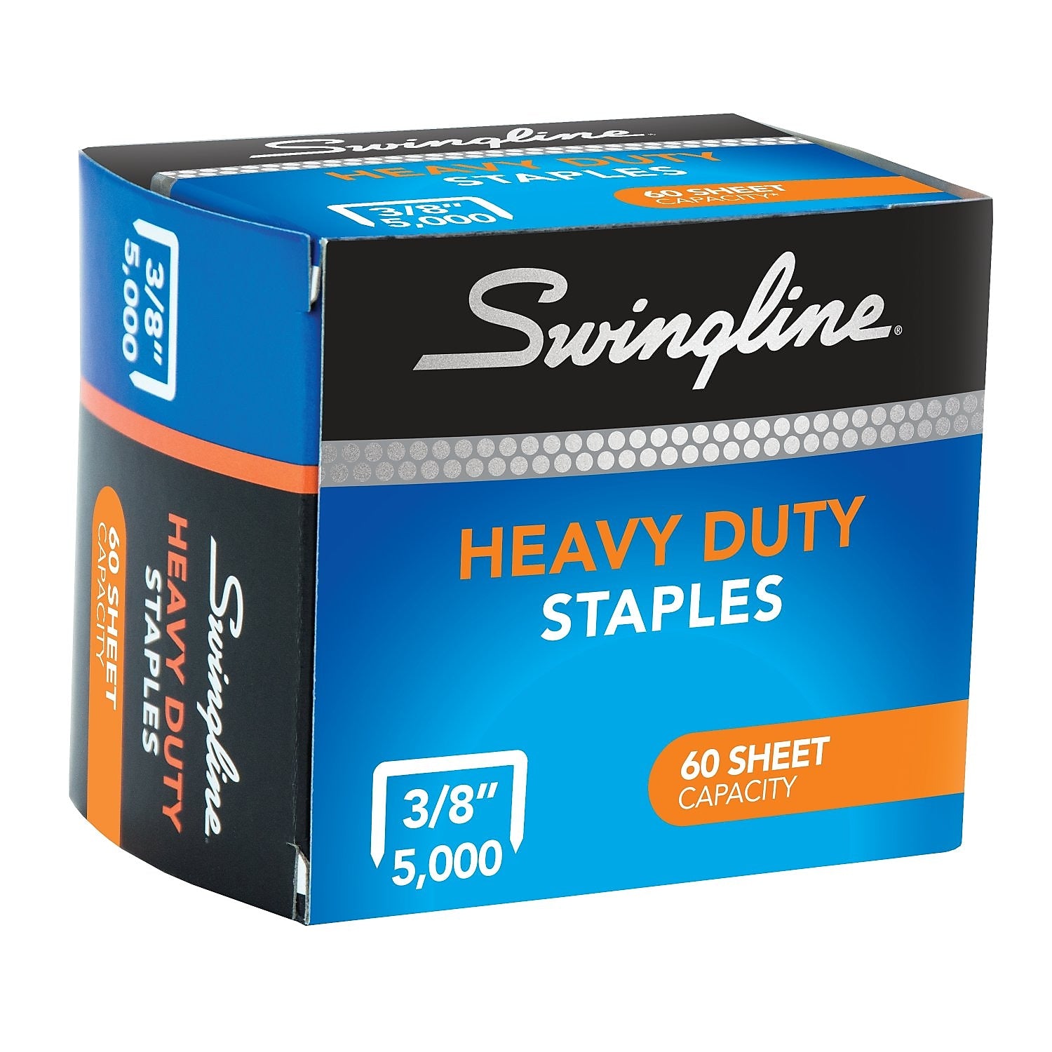 Swingline Heavy Duty 3/8" Length High Capacity Staples, Full Strip, 5000/Box