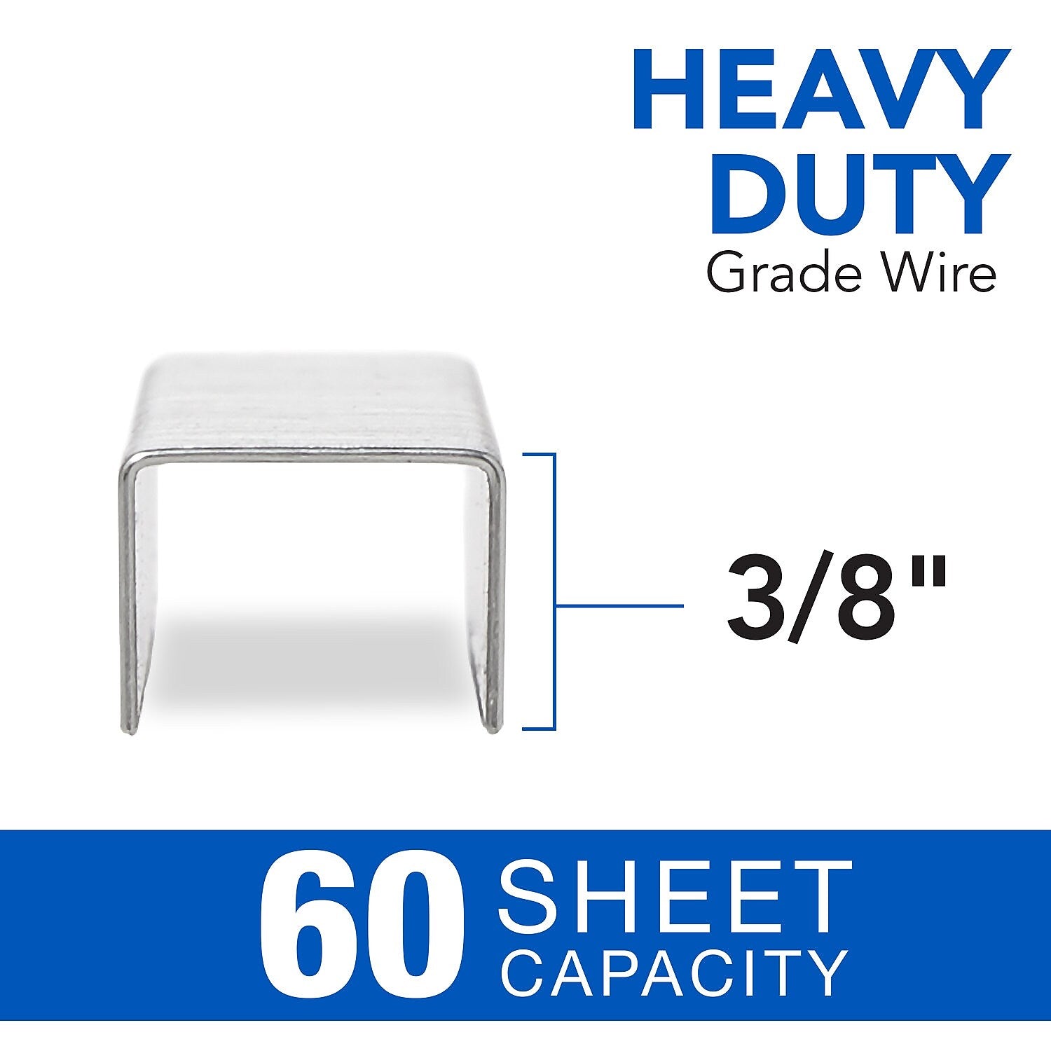 Swingline Heavy Duty 3/8" Length High Capacity Staples, Full Strip, 5000/Box