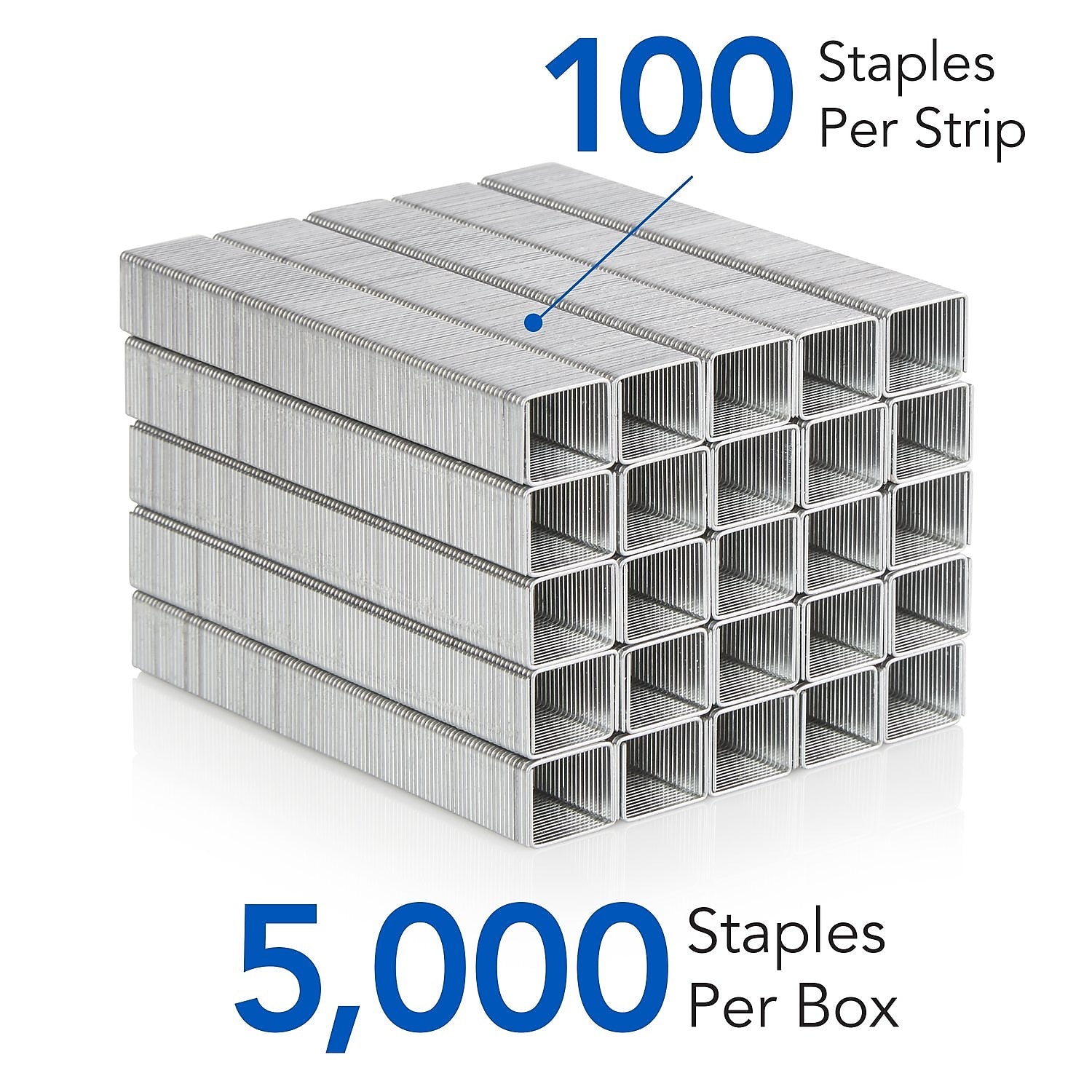 Swingline Heavy Duty 3/8" Length High Capacity Staples, Full Strip, 5000/Box