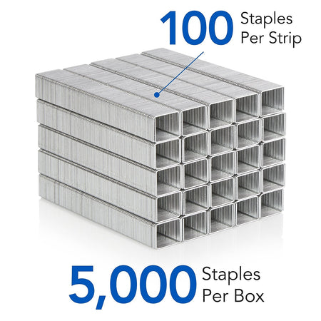 Swingline Heavy Duty 3/8" Length High Capacity Staples, Full Strip, 5000/Box