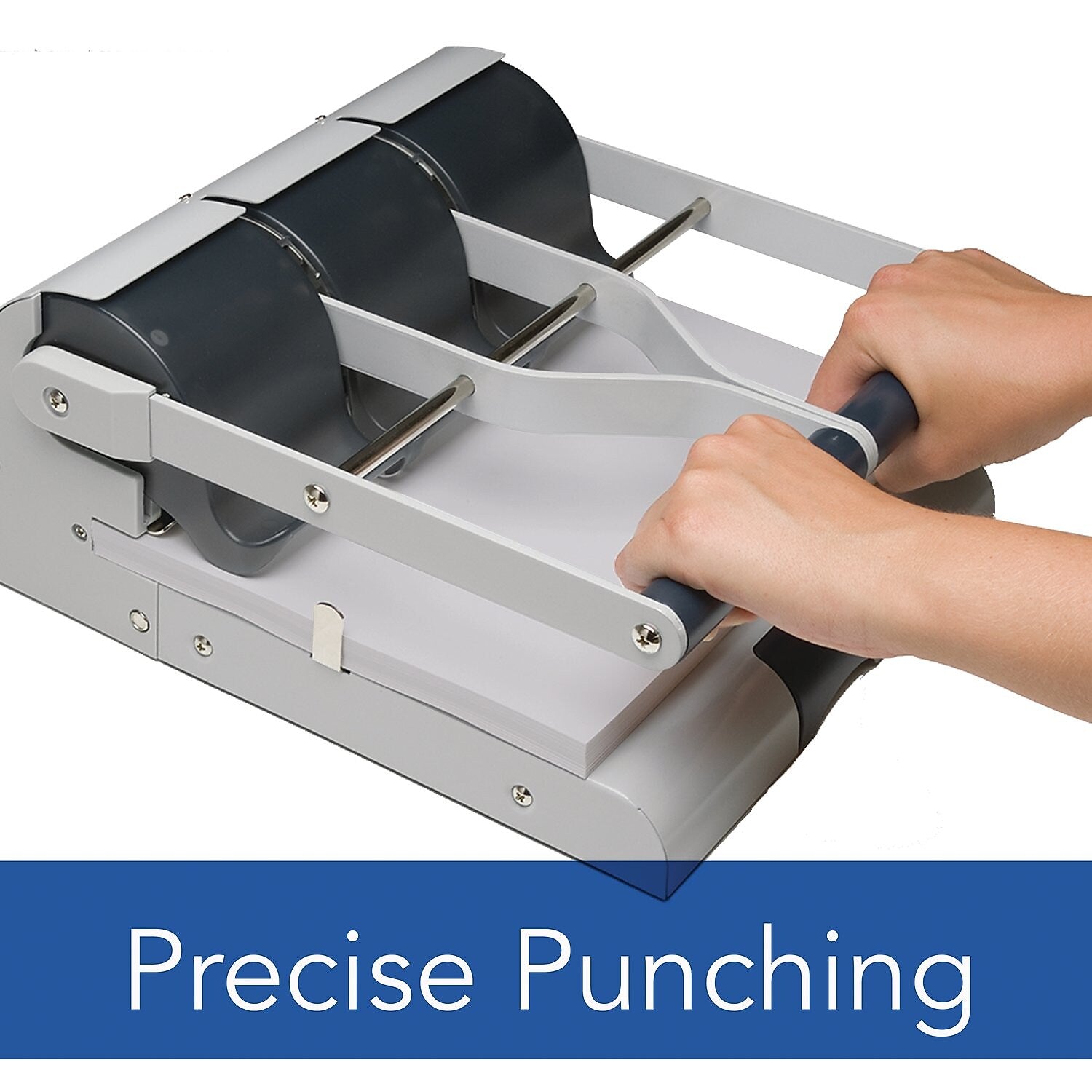 Swingline High Capacity Desktop Adjustable Hole Punch, 160 Sheet Capacity, Gray