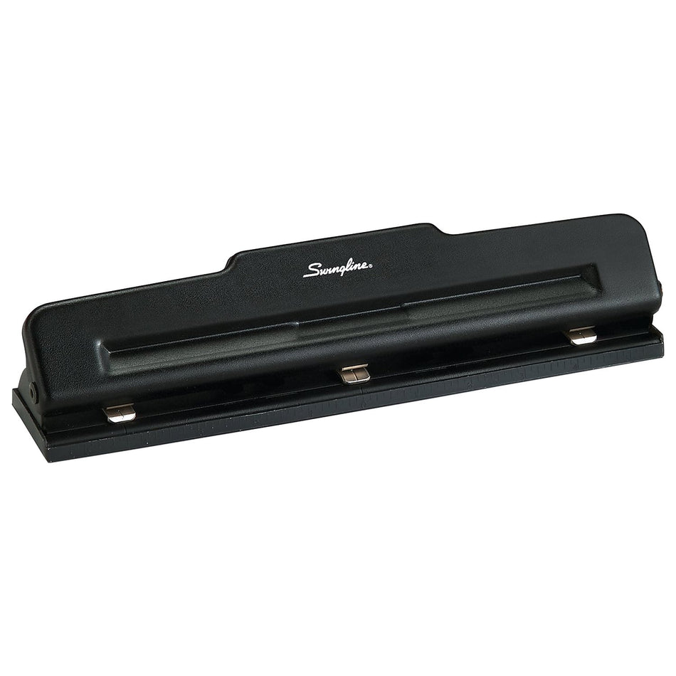 Swingline Light Duty Desktop Adjustable Hole Punch, 10 Sheet Capacity, Black