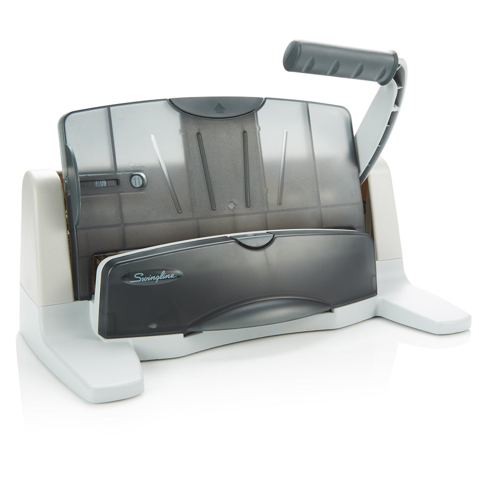 Swingline LightTouch Desktop Adjustable Hole Punch, 40 Sheet Capacity, Gray