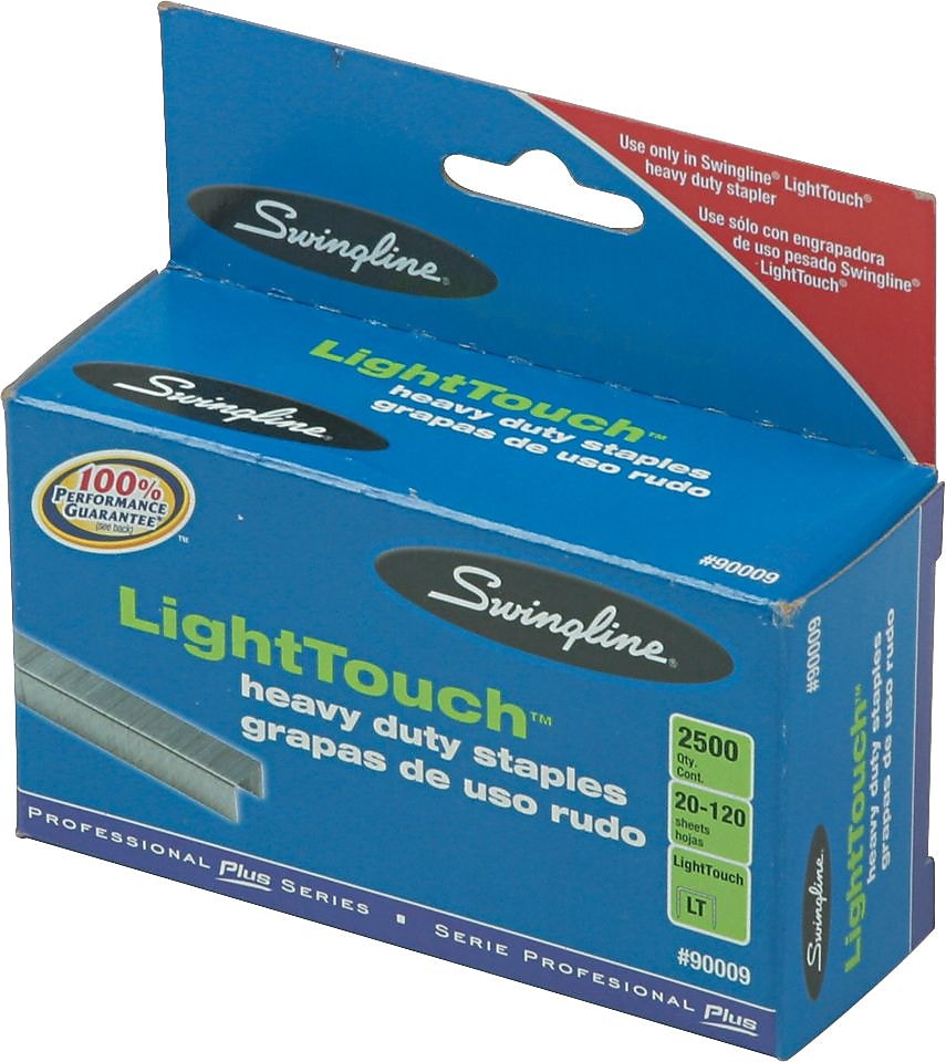 Swingline® LightTouch® Heavy Duty Staples, 5/8" Leg Length, 2,500/Bx