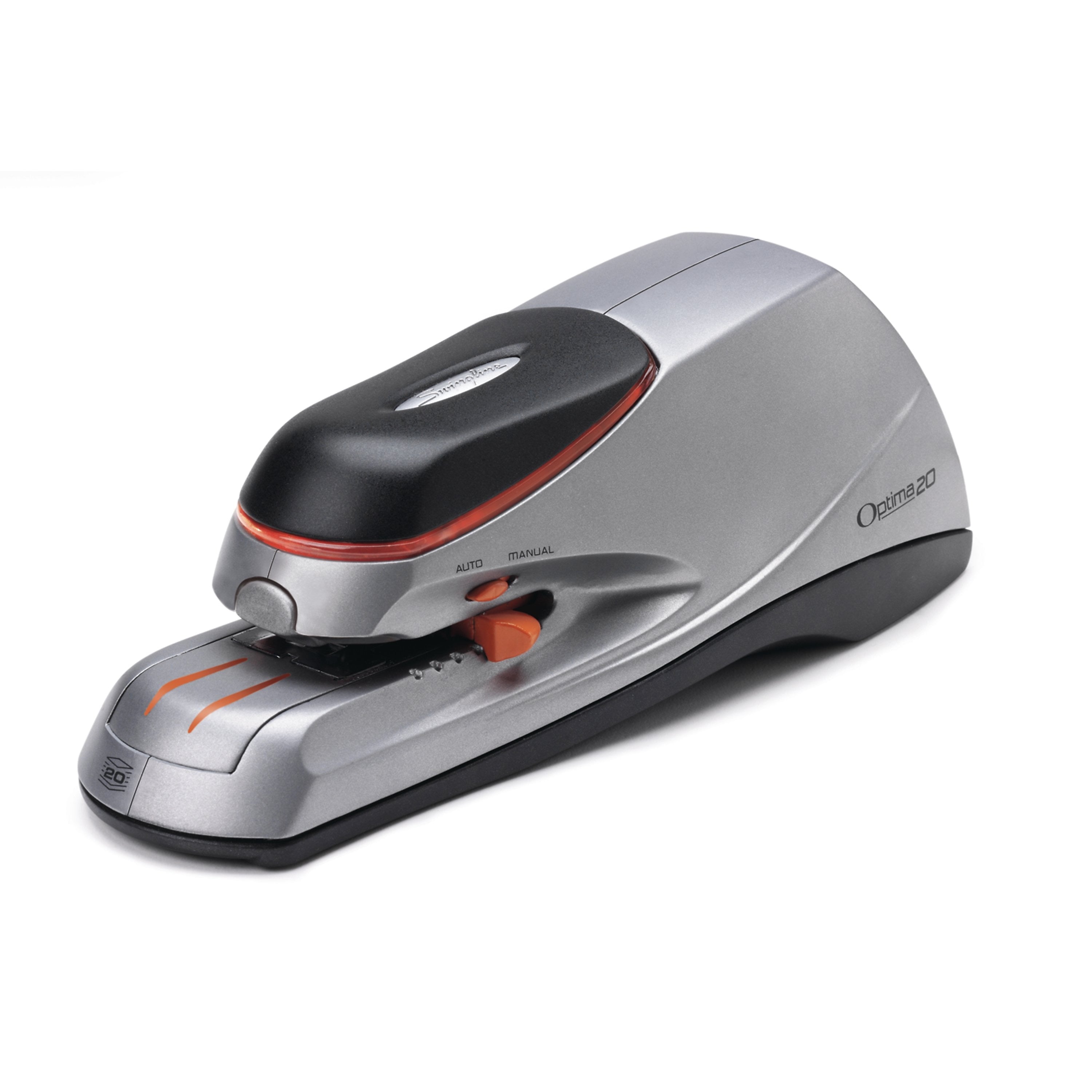 Swingline Optima 20 Electric Desktop Stapler, 20-Sheet Capacity, Staples Included, Gray/Silver