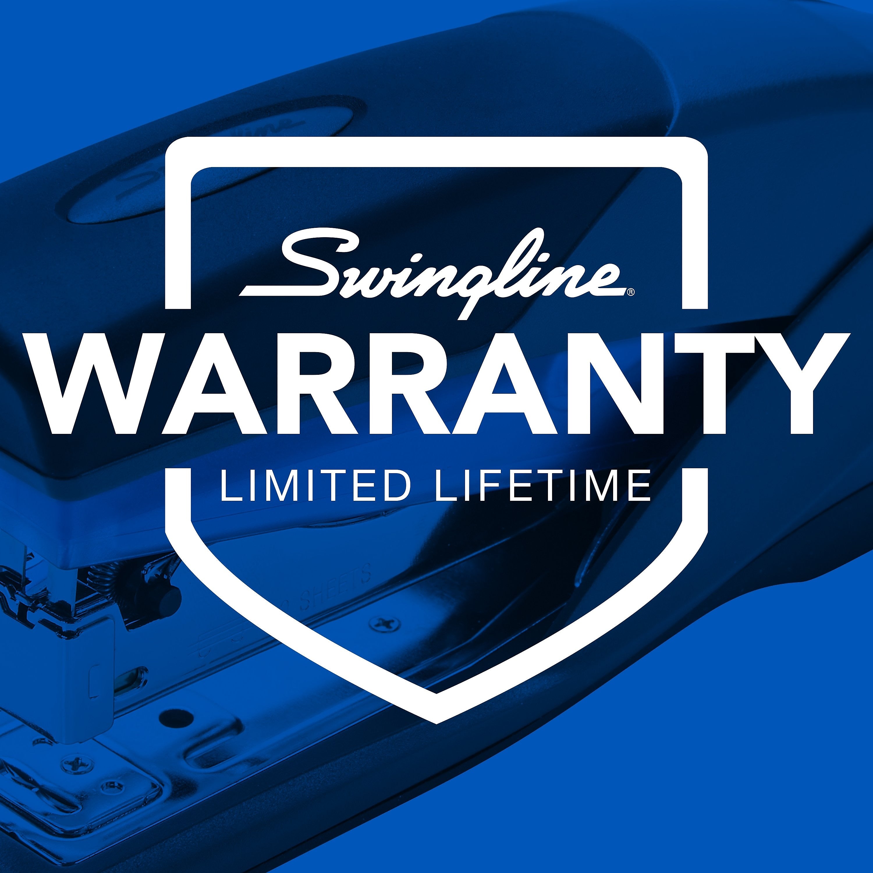 Swingline Optima 25 Desktop Stapler, 25-Sheet Capacity, Staples Included, Blue/Gray