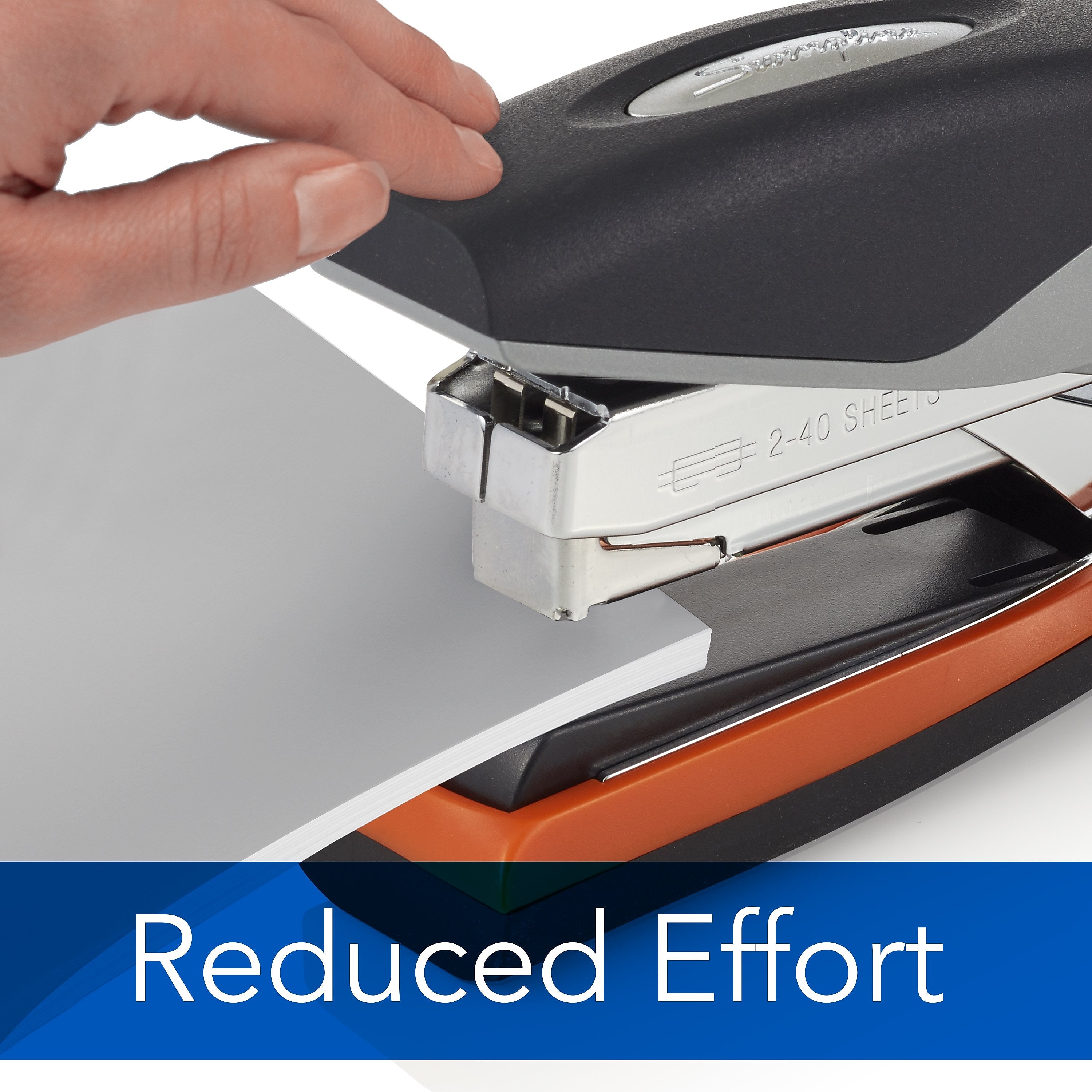 Swingline Optima 40 Desktop Stapler, 40-Sheet Capacity, Staples Included, Silver/Black