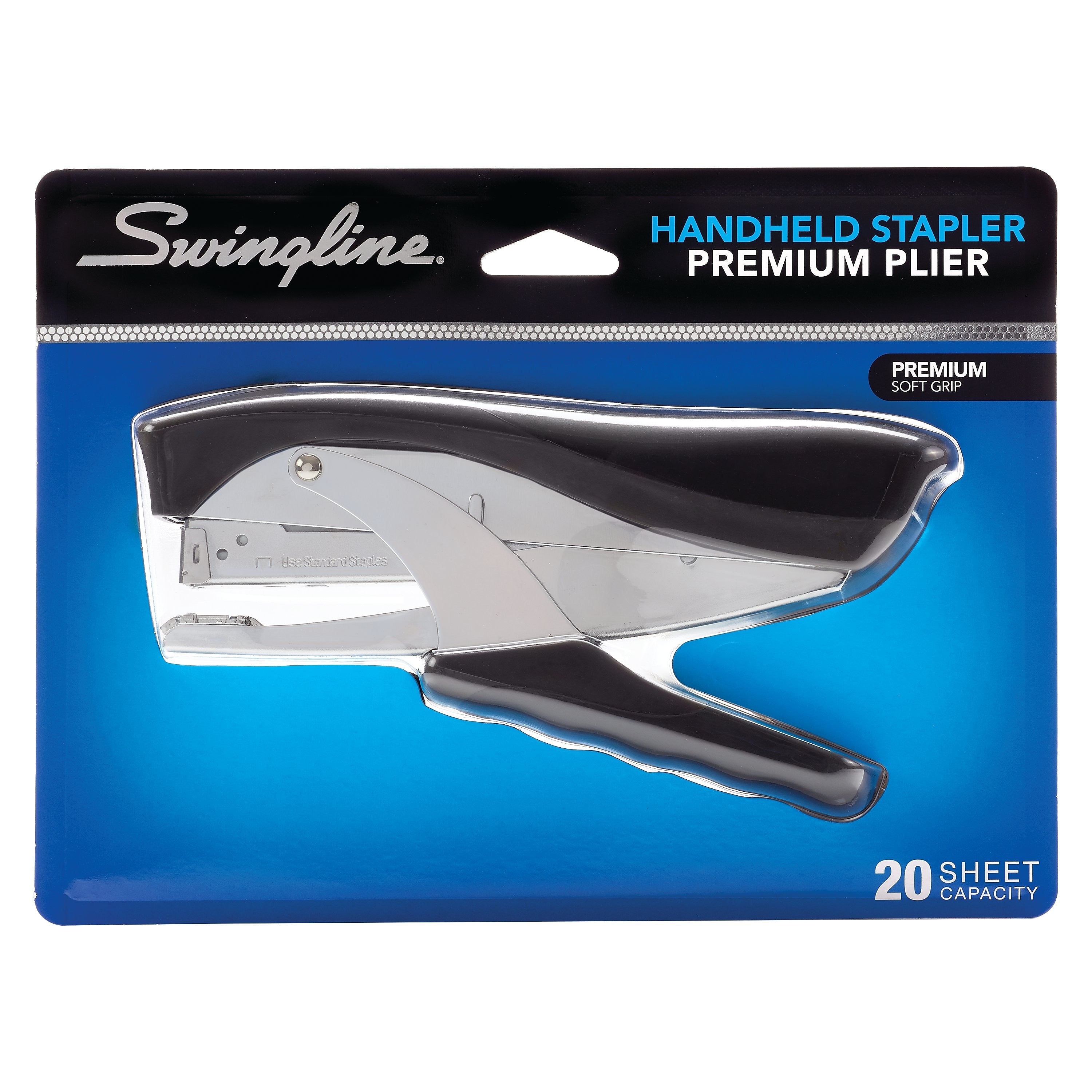 Swingline Plier Stapling Pliers, 20-Sheet Capacity, Staples Included, Black