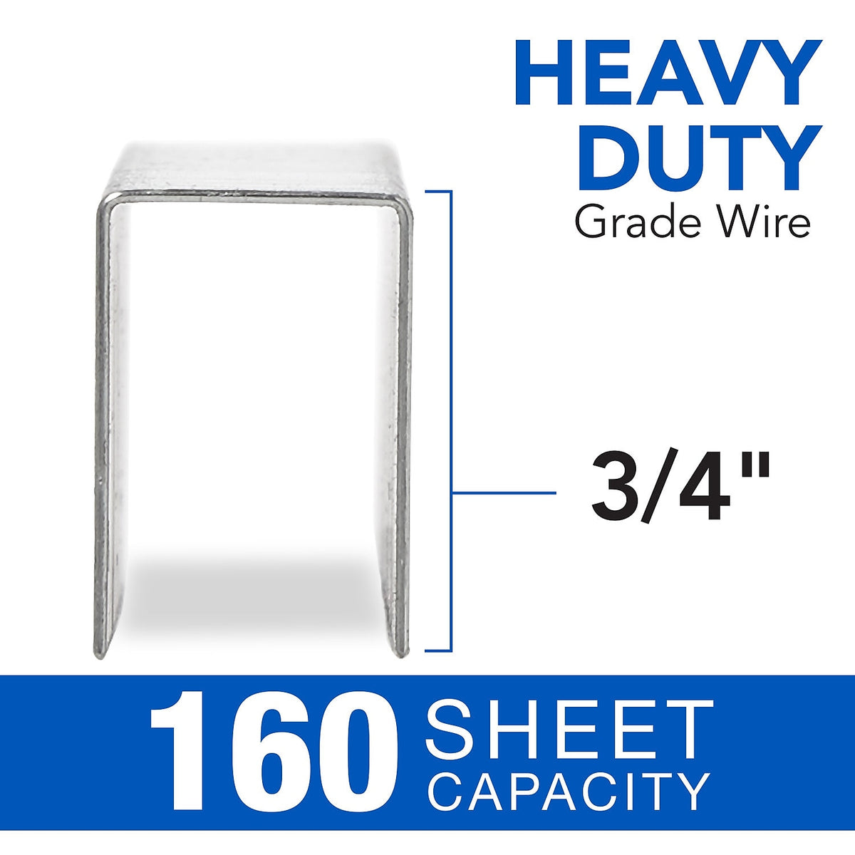 Swingline Premium Heavy Duty 3/4" Length High Capacity Staples, Full Strip, 1000/Box