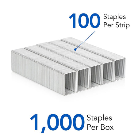 Swingline Premium Heavy Duty 3/4" Length High Capacity Staples, Full Strip, 1000/Box