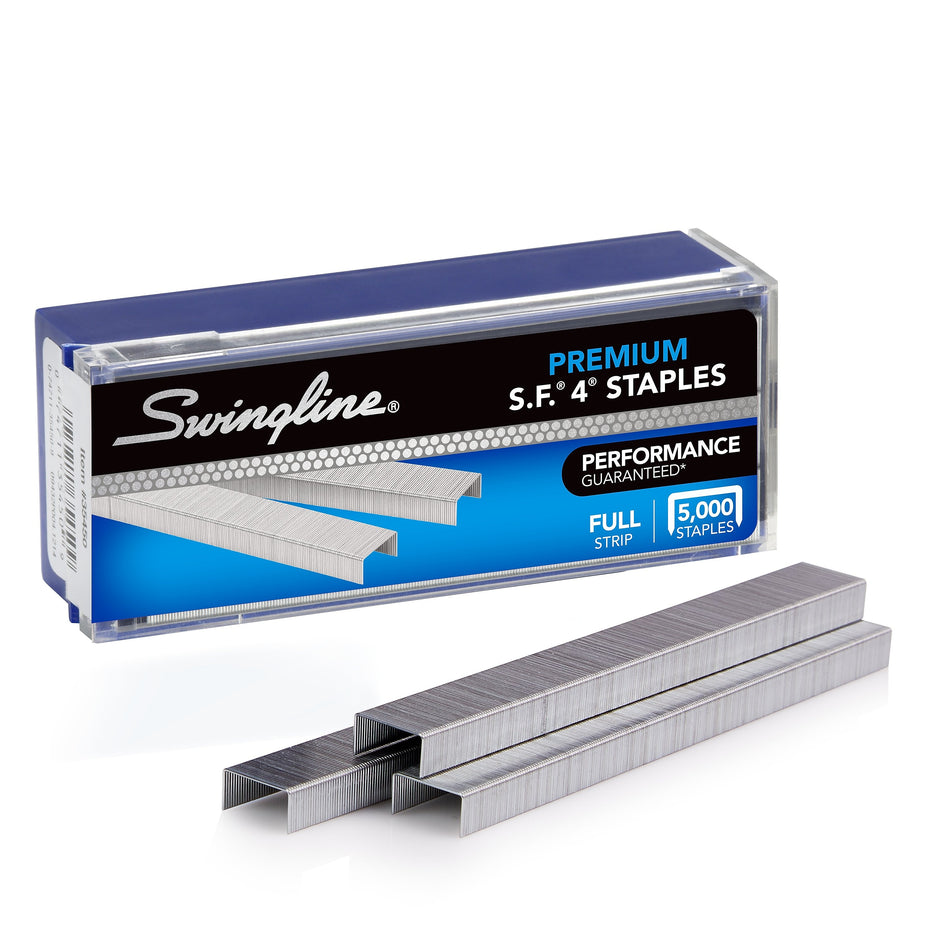 Swingline S.F. 4 Premium 1/4" Length Standard Staples, Full Strip, 5000/Box