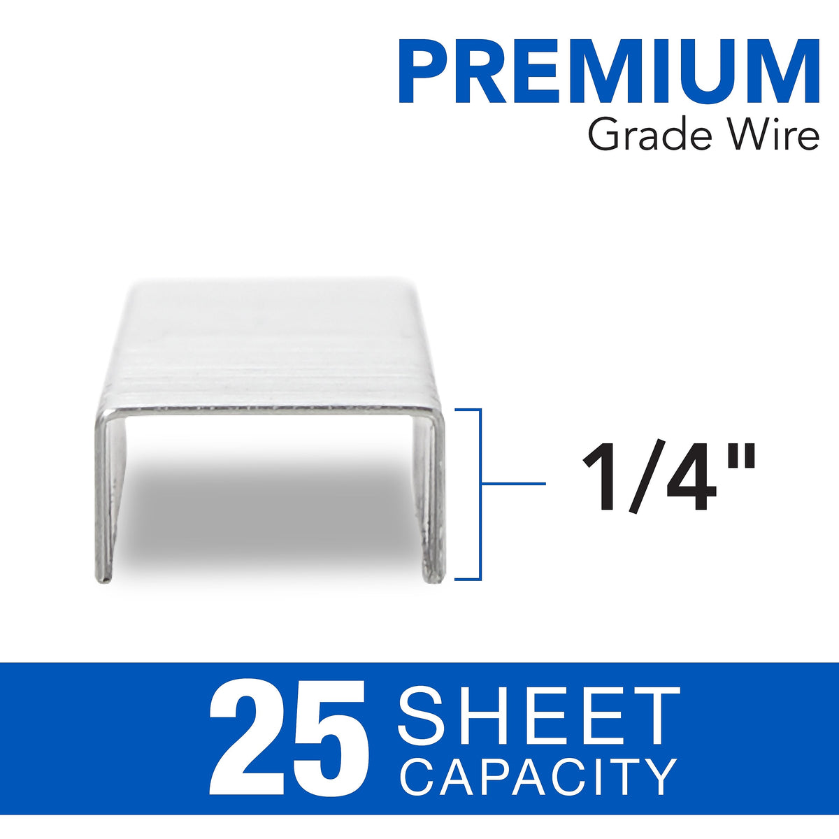 Swingline S.F. 4 Premium 1/4" Length Standard Staples, Full Strip, 5000/Box