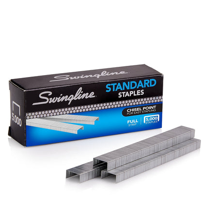 Swingline Standard 1/4" Length Standard Staples, Full Strip, 5000/Box