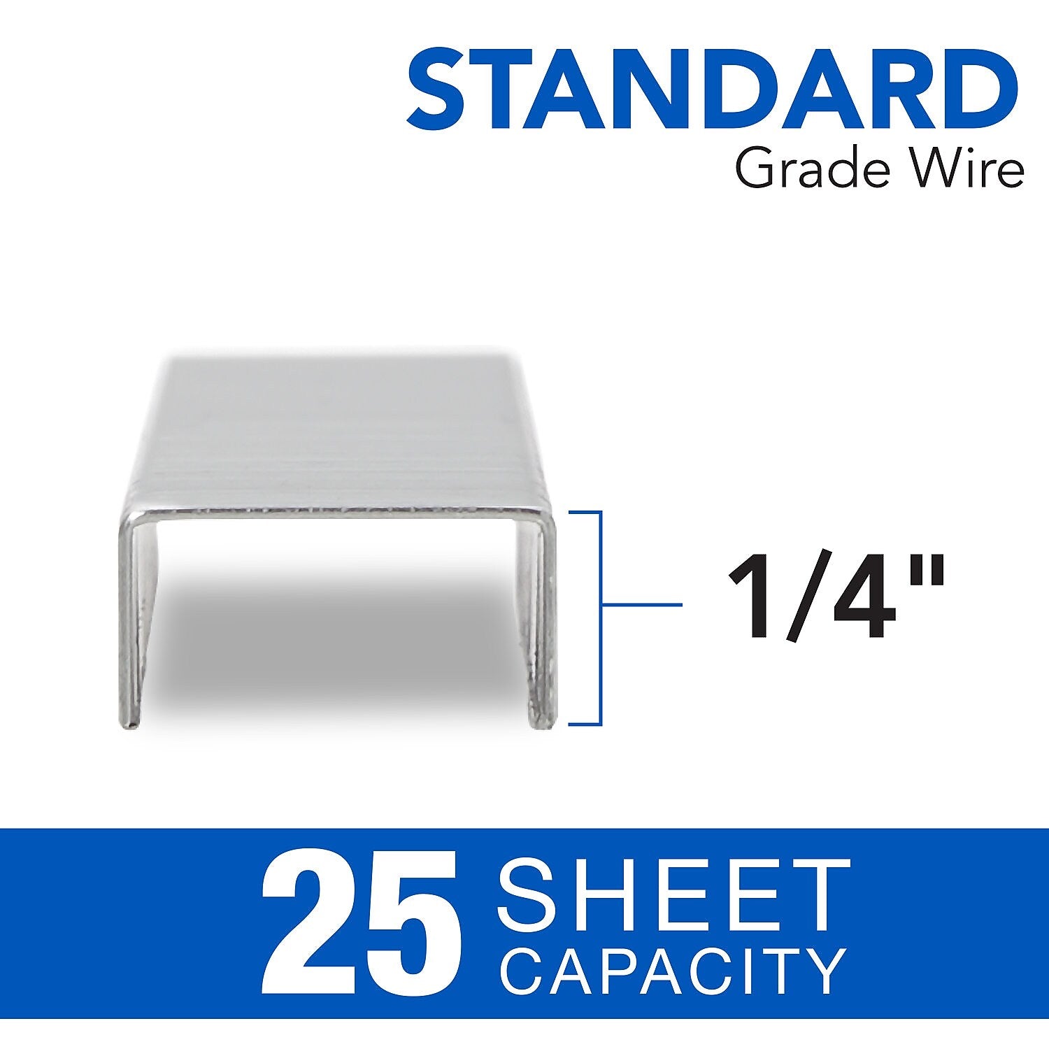 Swingline Standard Staples, 1/4" Leg Length, 5,000/Per Pack, 50 Pack/Carton